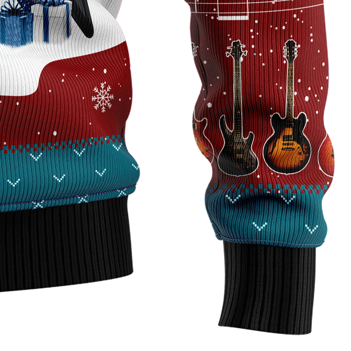 Guitar Christmas Ugly Christmas Sweater, Music Christmas Sweater, Guitar Player Holiday Gift for Men Women
