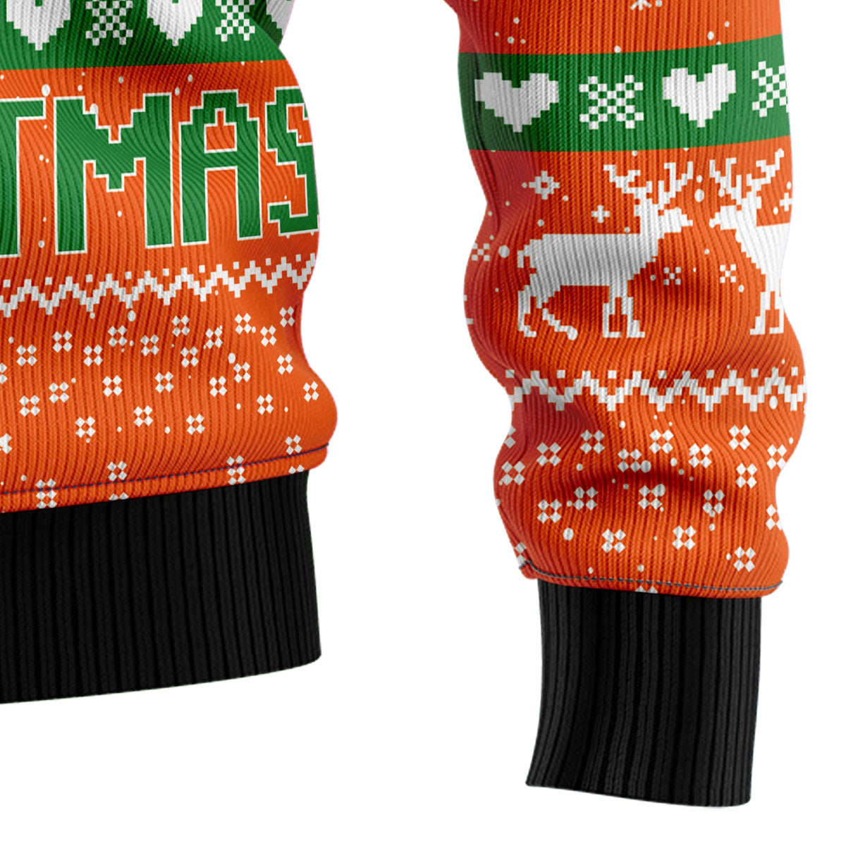 Deer Merry Huntmas Christmas Sweater - Funny Ugly Christmas Sweater for Men and Women, Unisex Holiday Party Outfit