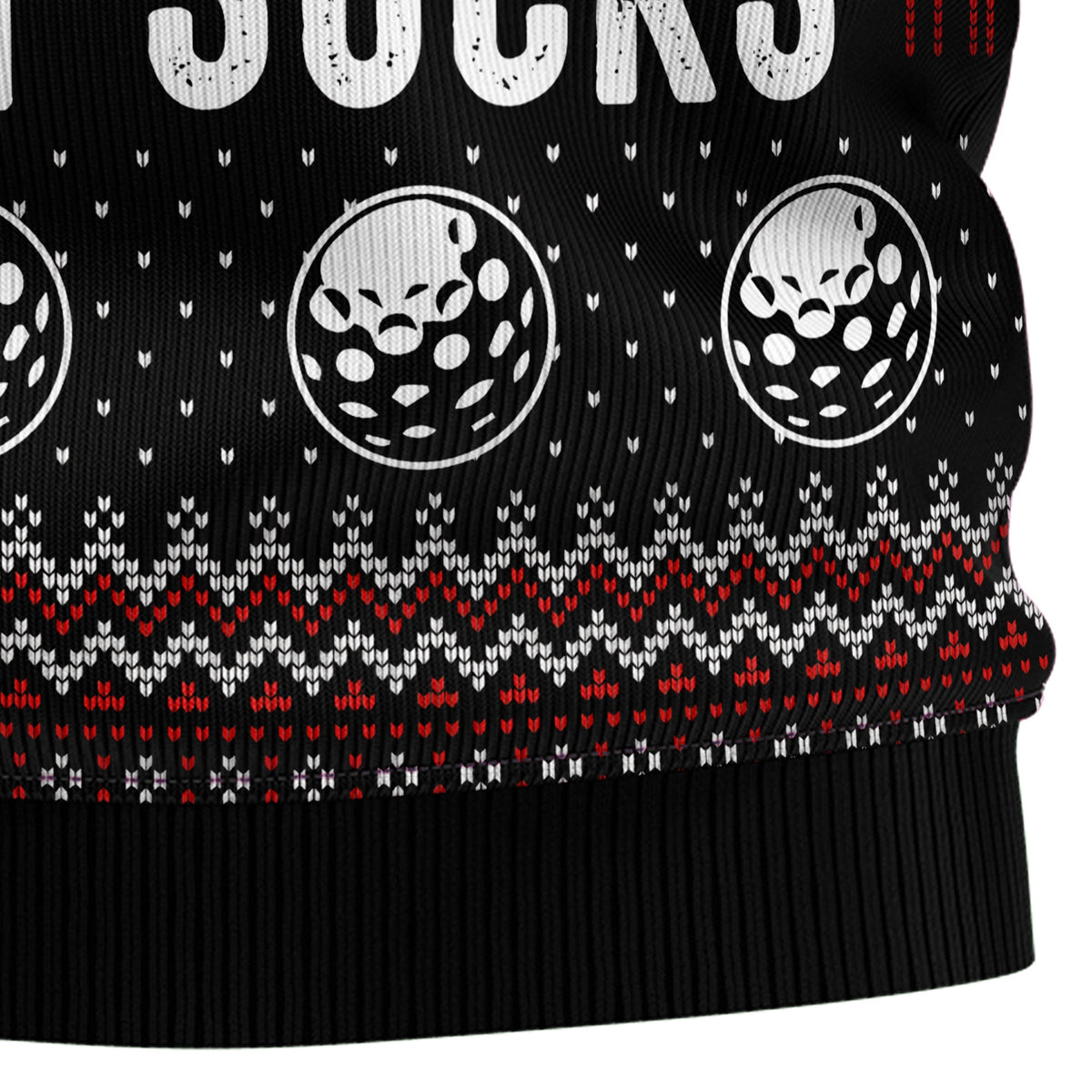Golf Sucks Christmas Sweater - Funny Ugly Christmas Sweater for Men and Women, Unisex Holiday Party Outfit