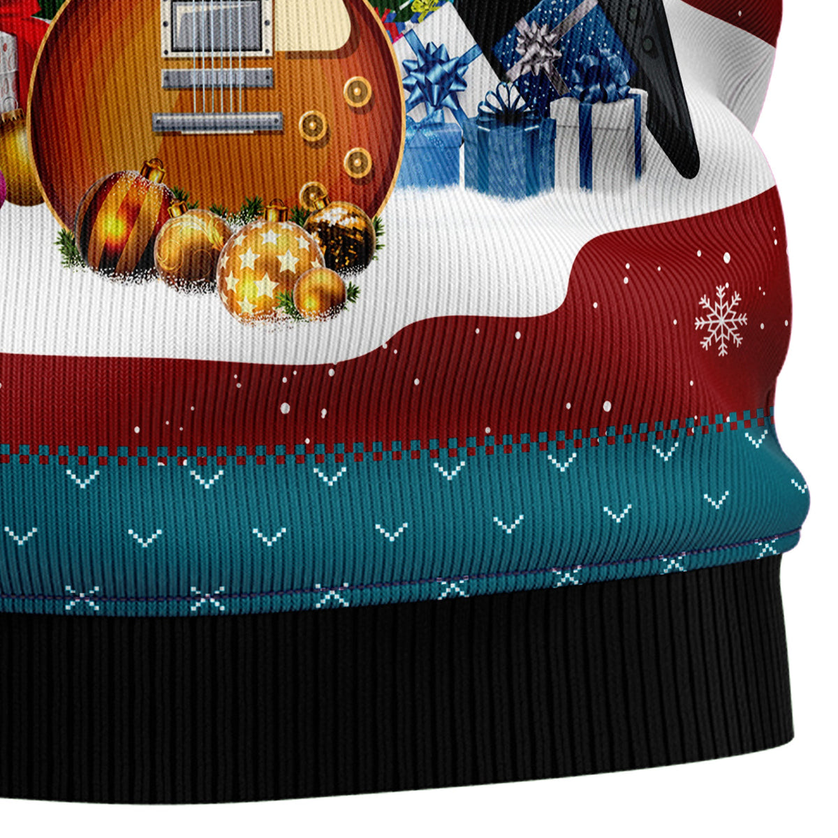 Guitar Christmas Ugly Christmas Sweater, Music Christmas Sweater, Guitar Player Holiday Gift for Men Women