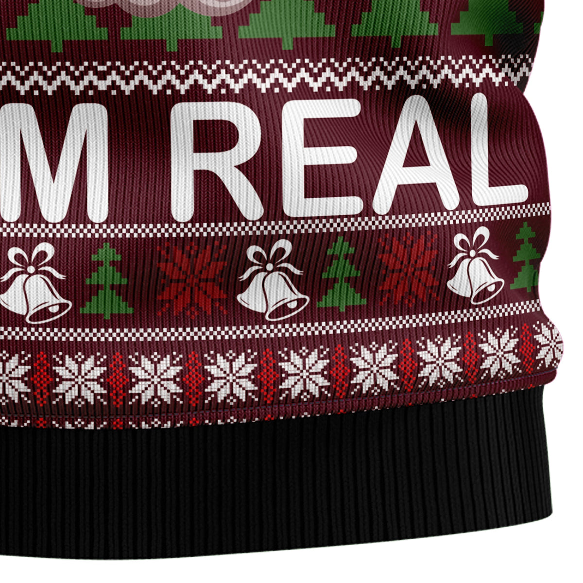 Ask Your Mom If I Am Real Santa Sweater - Funny Ugly Christmas Sweater for Men and Women, Unisex Holiday Party Outfit