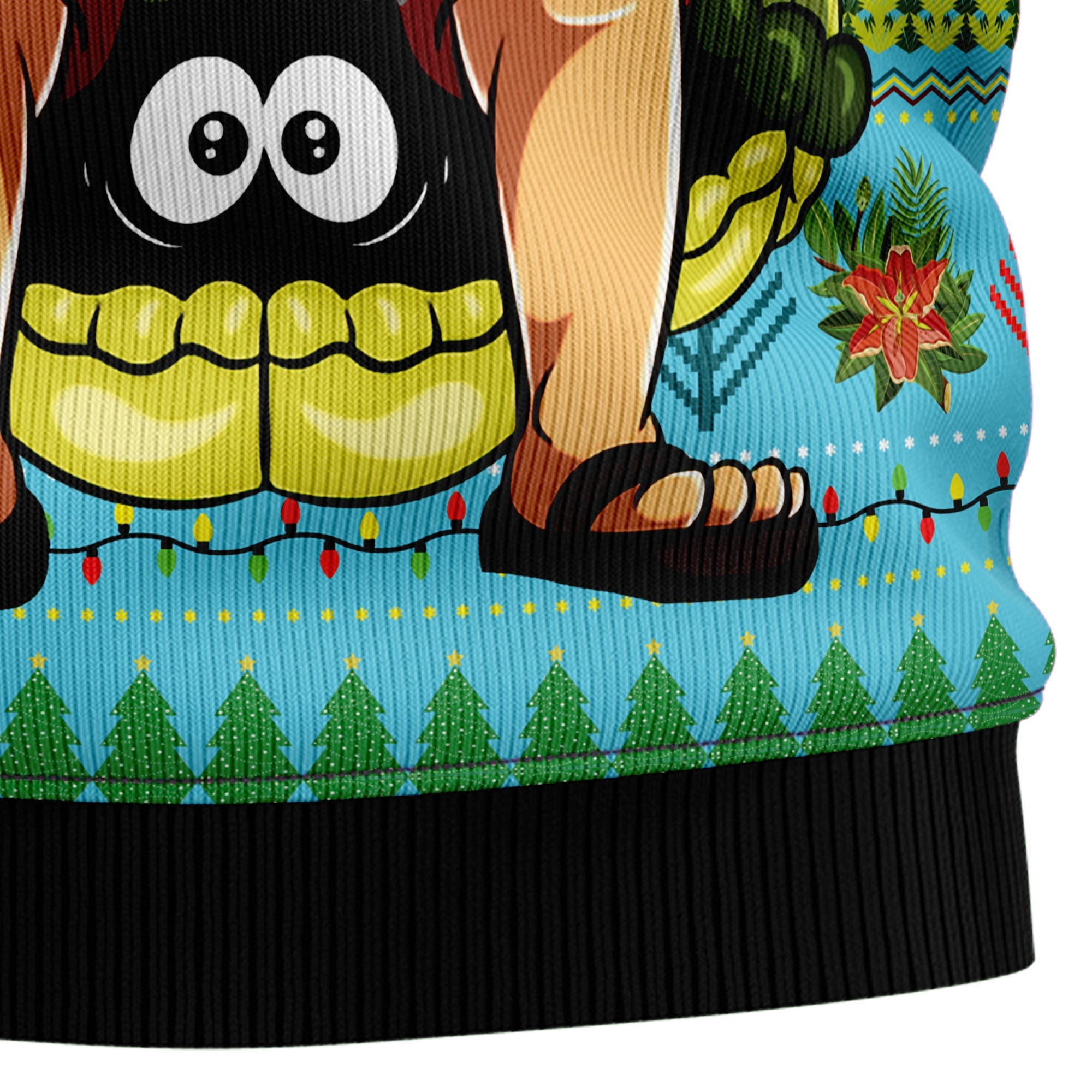 Hawaiian Christmas Santa Claus Ugly Christmas Sweater - Funny Holiday Party Outfit for Men and Women, Xmas Gift 2026