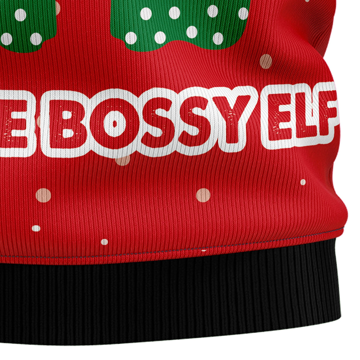 Bossy Elf Christmas Sweater - Funny Ugly Christmas Sweater for Men and Women, Unisex Holiday Party Outfit