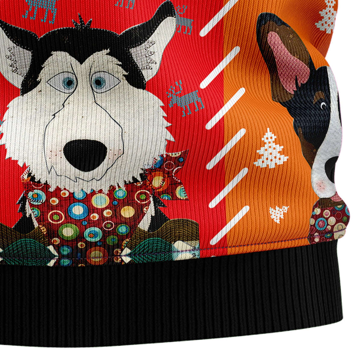 Dog Face Christmas Sweater - Funny Ugly Christmas Sweater for Men and Women, Unisex Holiday Party Outfit