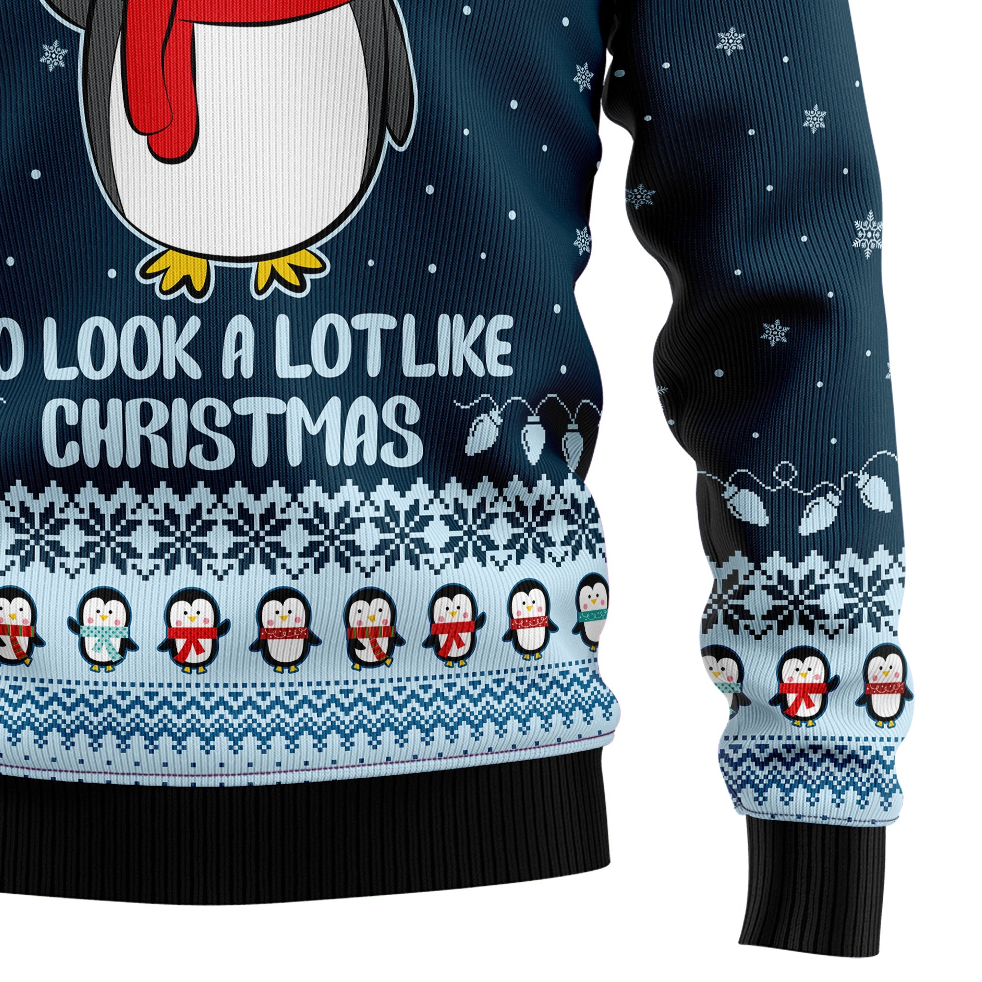 It's Penguin-ing christmas Ugly Christmas Sweater - Unisex Holiday Party Pullover, Funny Christmas Gift for Men Women