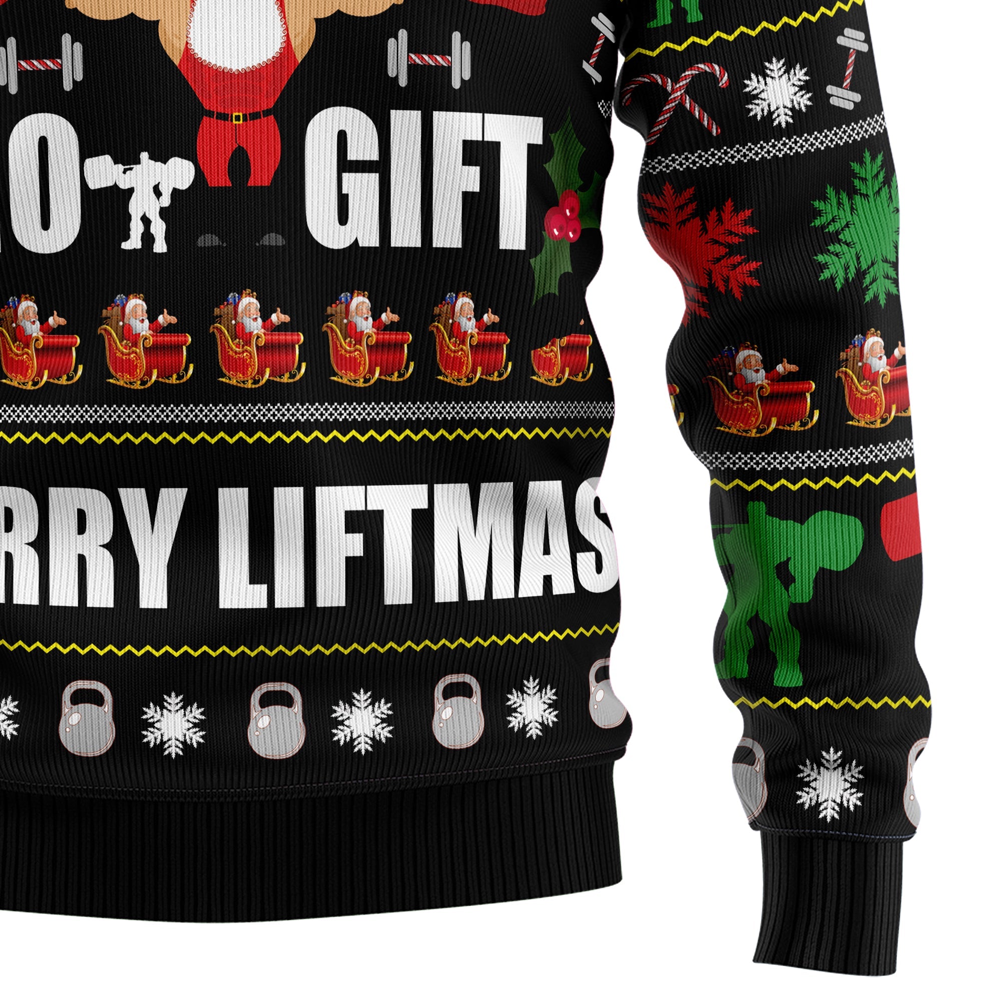 No Lift No Gift Ugly Christmas Sweater - Funny Holiday Party Pullover for Men and Women, Festive Christmas Gift 2026