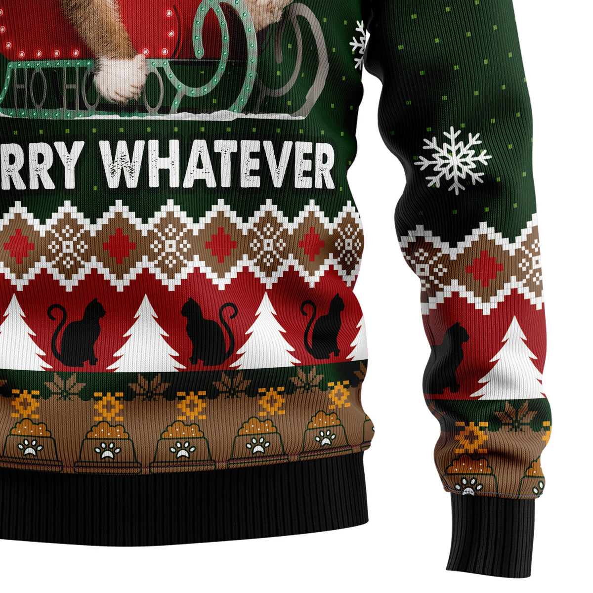 Grumpy Cat Christmas Sweater - Funny Ugly Christmas Sweater for Men and Women, Unisex Holiday Party Outfit