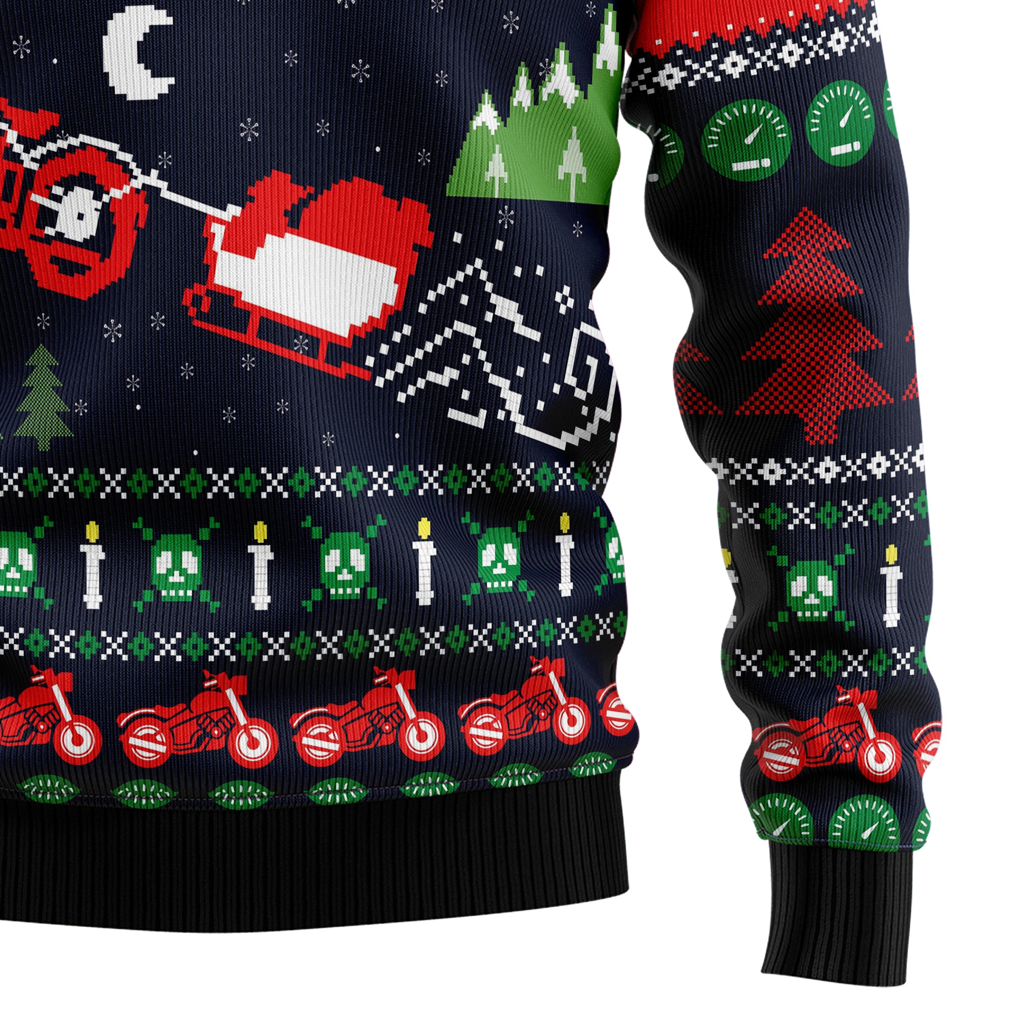 Motorbike Braaap Ugly Christmas Sweater, Motorcycle Christmas Sweater, Biker Holiday Sweater, Gift for Men Women