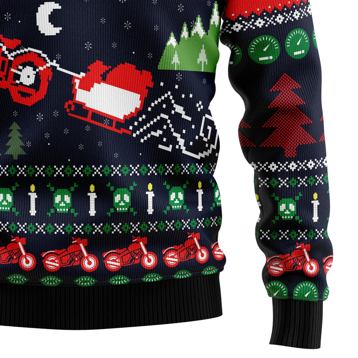 Motorbike Braaap Ugly Christmas Sweater, Motorcycle Christmas Sweater, Biker Holiday Sweater, Gift for Men Women