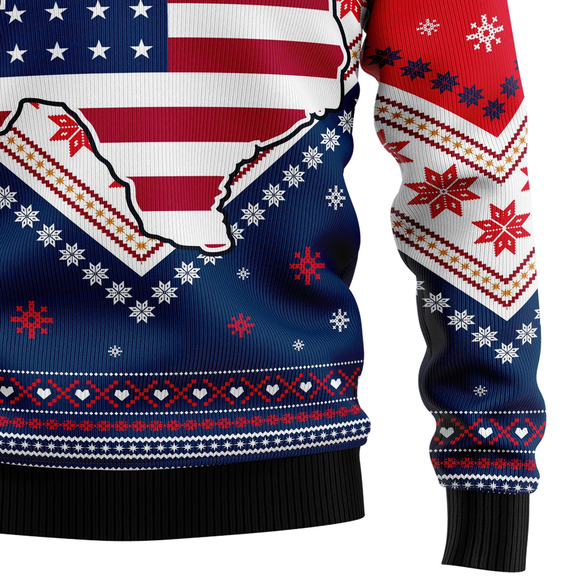 Texas Flag Ugly Christmas Sweater, USA Flag Holiday Pullover, Patriotic Christmas Party Outfit and Gift for Texas Lovers