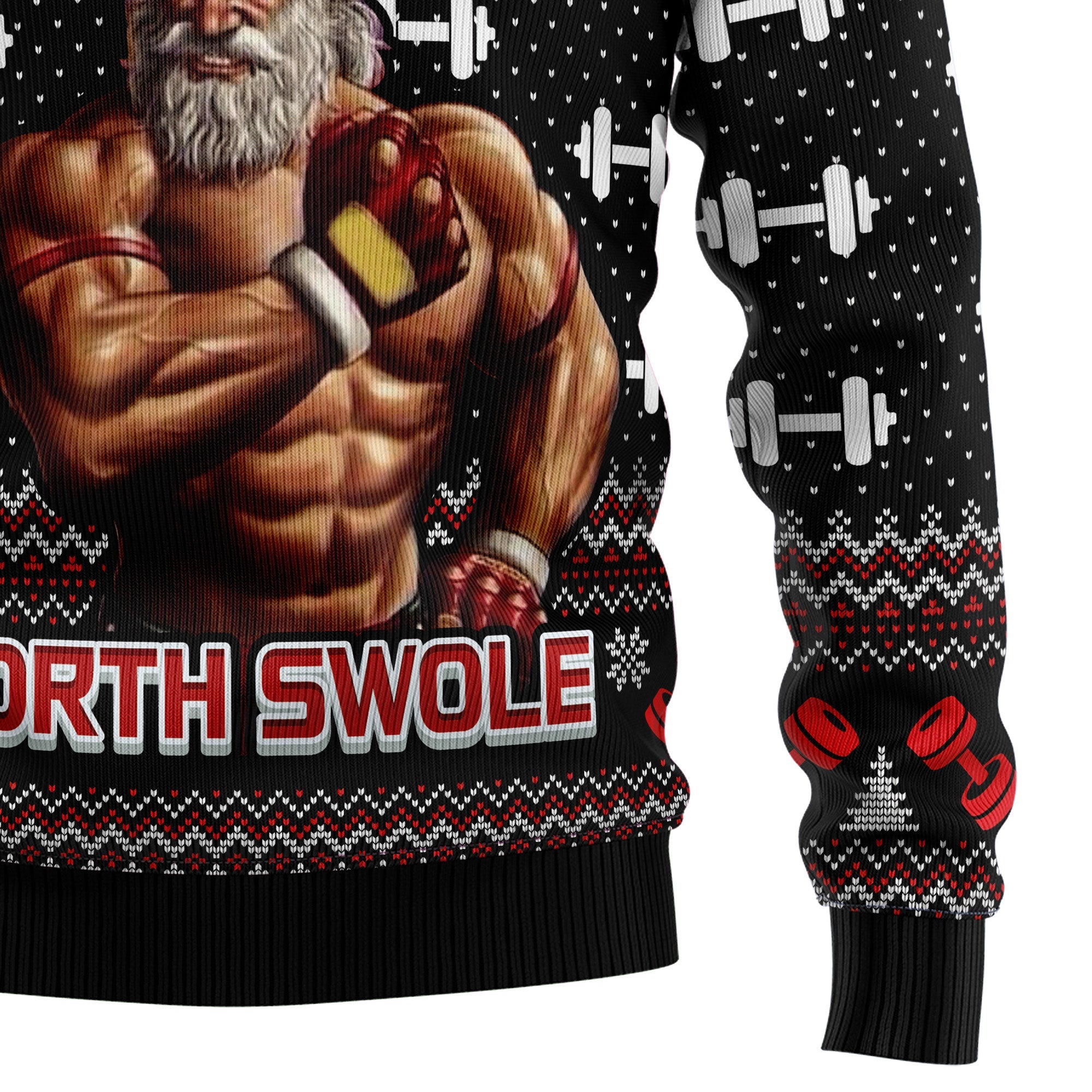 Welcome To The North Swole Ugly Christmas Sweater - Unisex Holiday Party Pullover, Funny Christmas Gift for Men Women