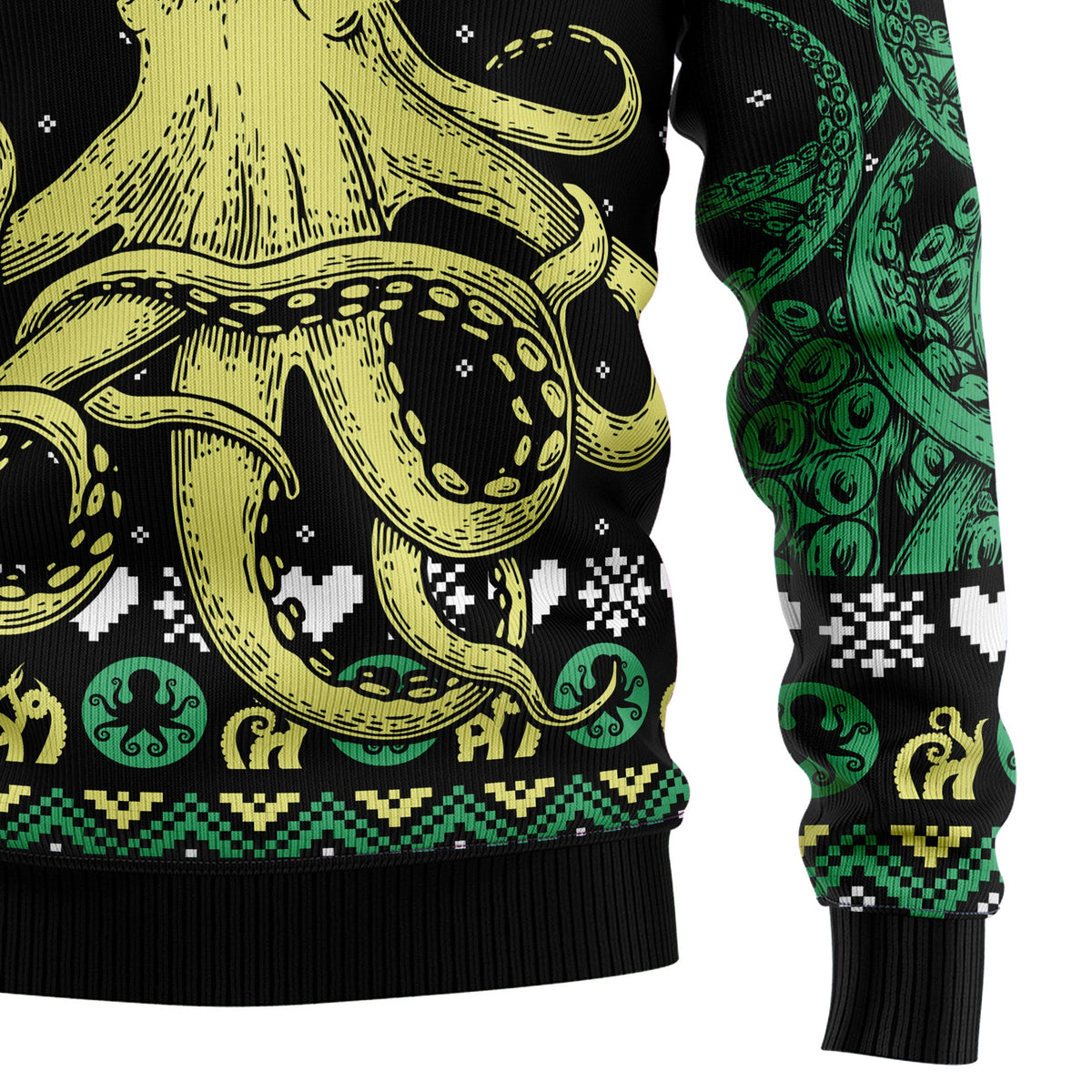 Cool Octopus Ugly Christmas Sweater, Funny Ocean Animal Christmas Sweater for Men Women, Unique Holiday Gift for Sea Life Fans