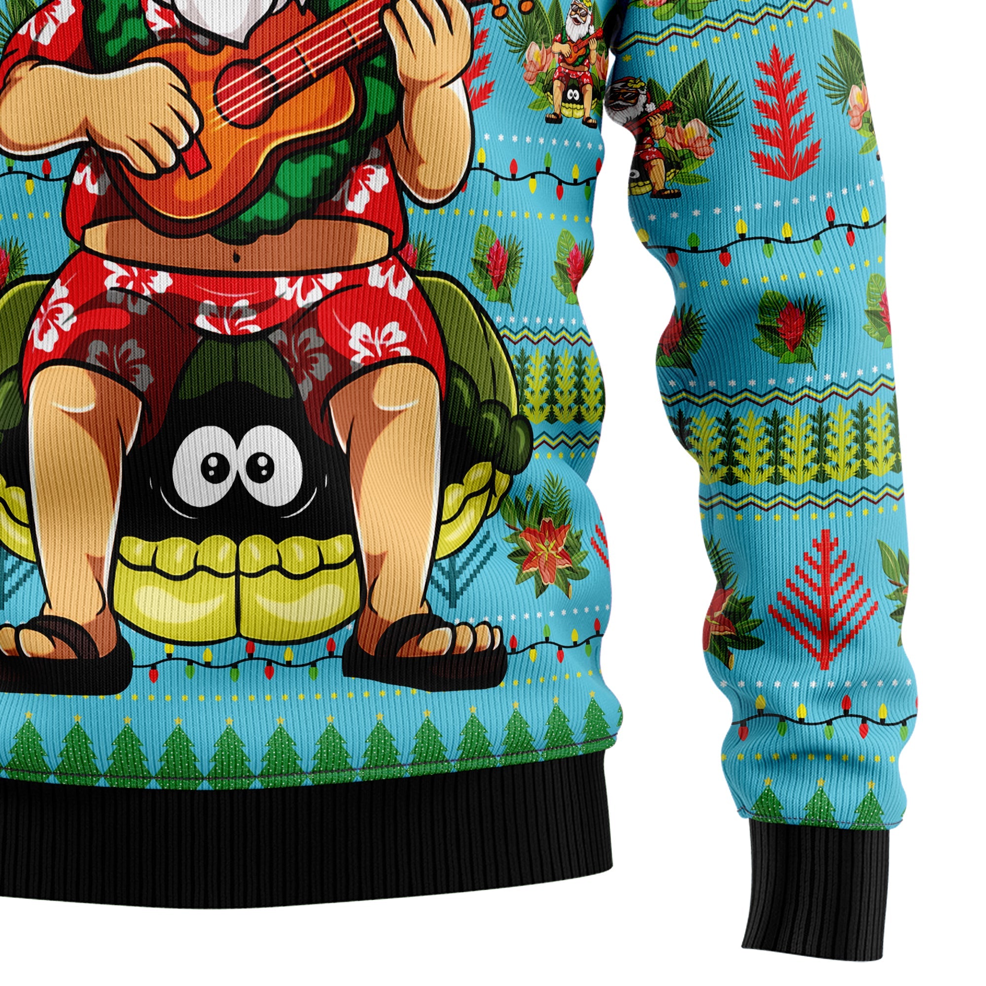 Hawaiian Christmas Santa Claus Ugly Christmas Sweater - Funny Holiday Party Outfit for Men and Women, Xmas Gift 2026
