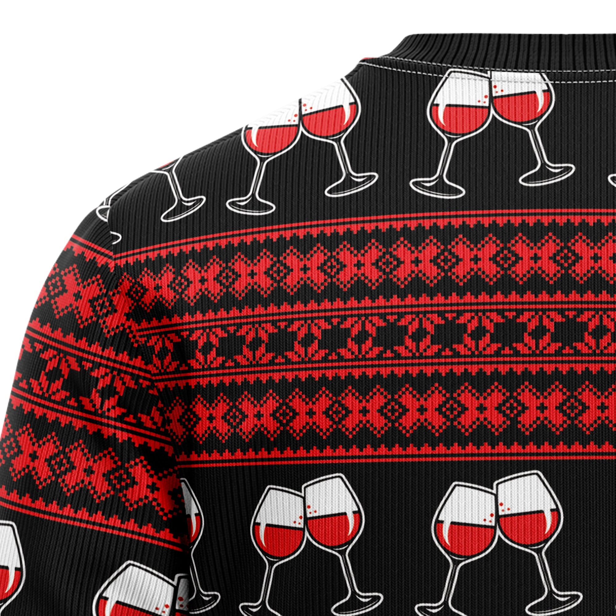 Wine Lover Ugly Christmas Sweater - Red Wine Mama - Unisex Holiday Party Pullover, Funny Christmas Gift for Men Women