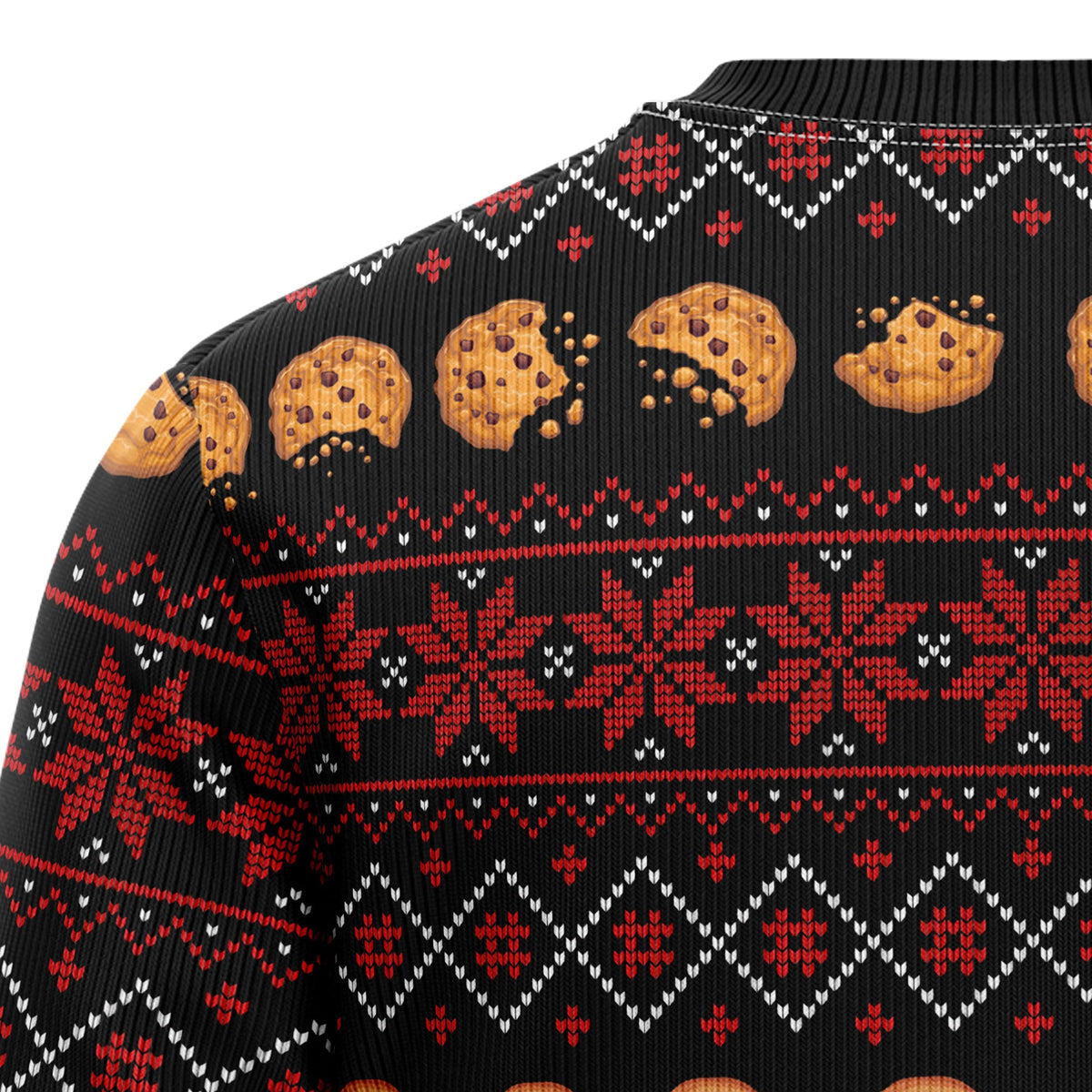 Just Here For The Cookies Christmas Sweater - Funny Ugly Christmas Sweater for Men Women, Unisex Holiday Party Gift
