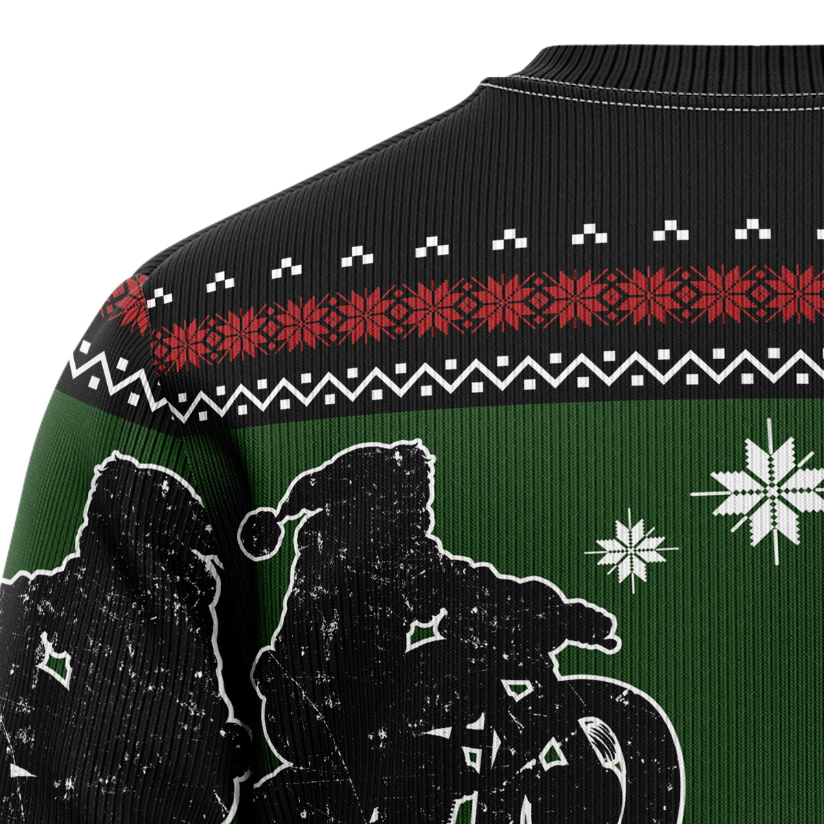 Santa Born To Ride Christmas Sweater - Funny Ugly Christmas Sweater for Men and Women, Unisex Holiday Party Outfit