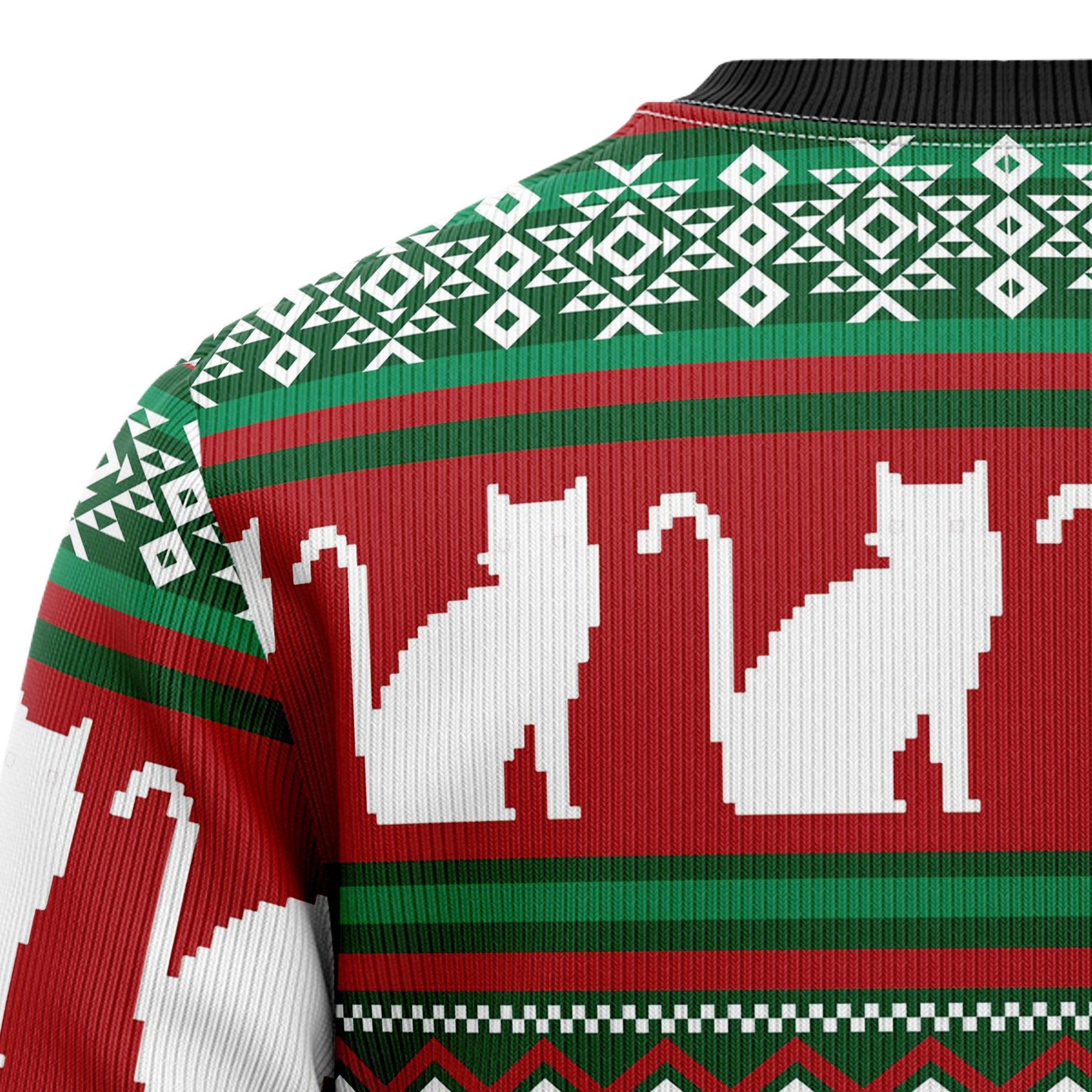 Black Cat What Christmas Ugly Christmas Sweater - Unisex Holiday Party Pullover, Funny Christmas Gift for Men Women