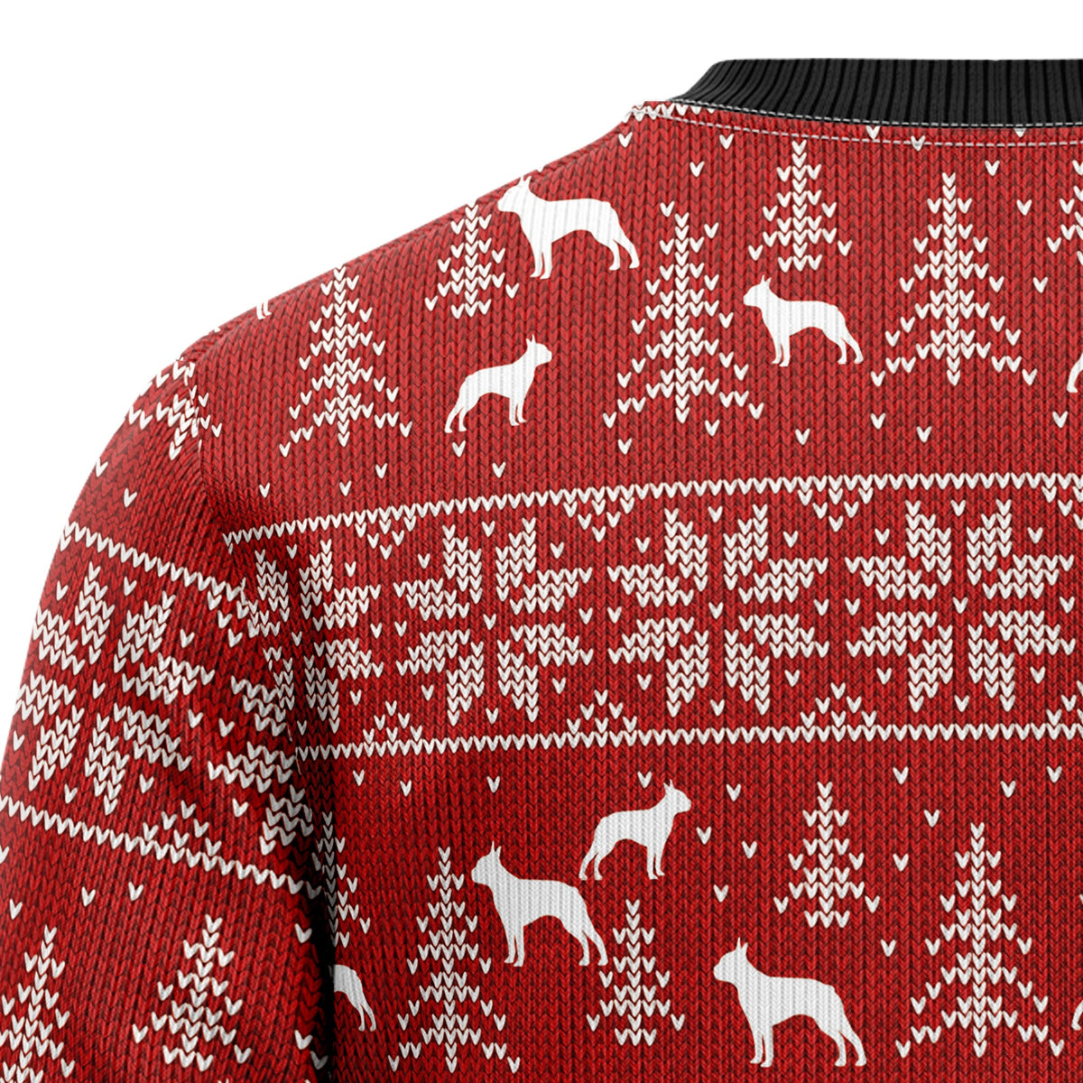 Boston Terrier Christmas Sweater - Funny Ugly Christmas Sweater for Men and Women, Unisex Holiday Party Outfit