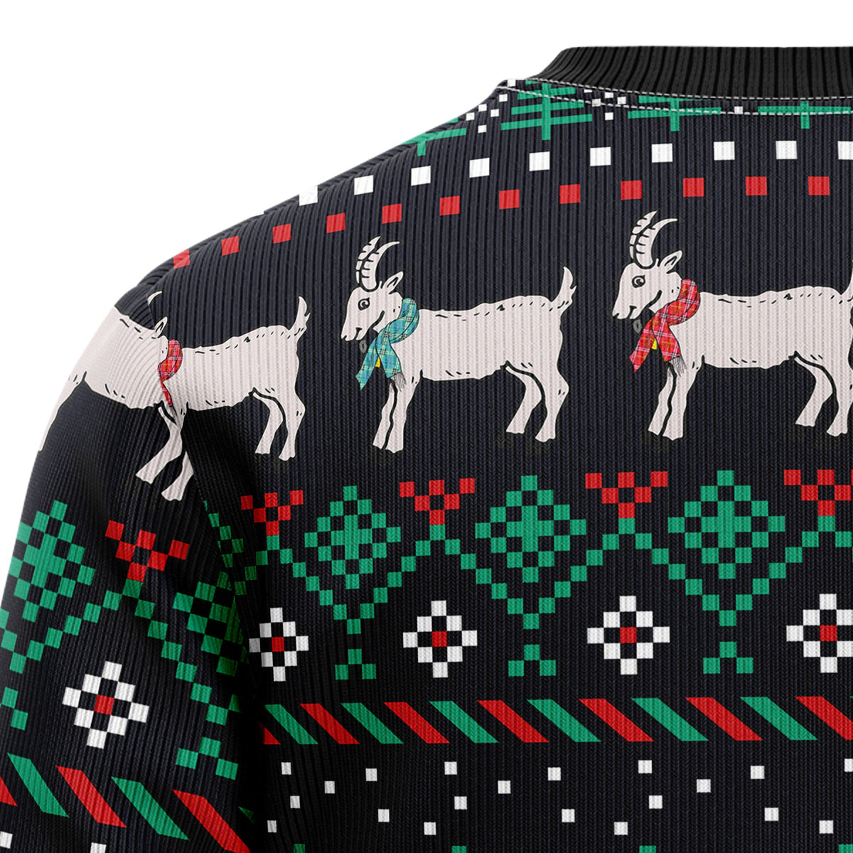 Goat Ugly Christmas Sweater, Cute Farm Animal Holiday Pullover, Festive Christmas Party Outfit and Gift for Goat Lovers