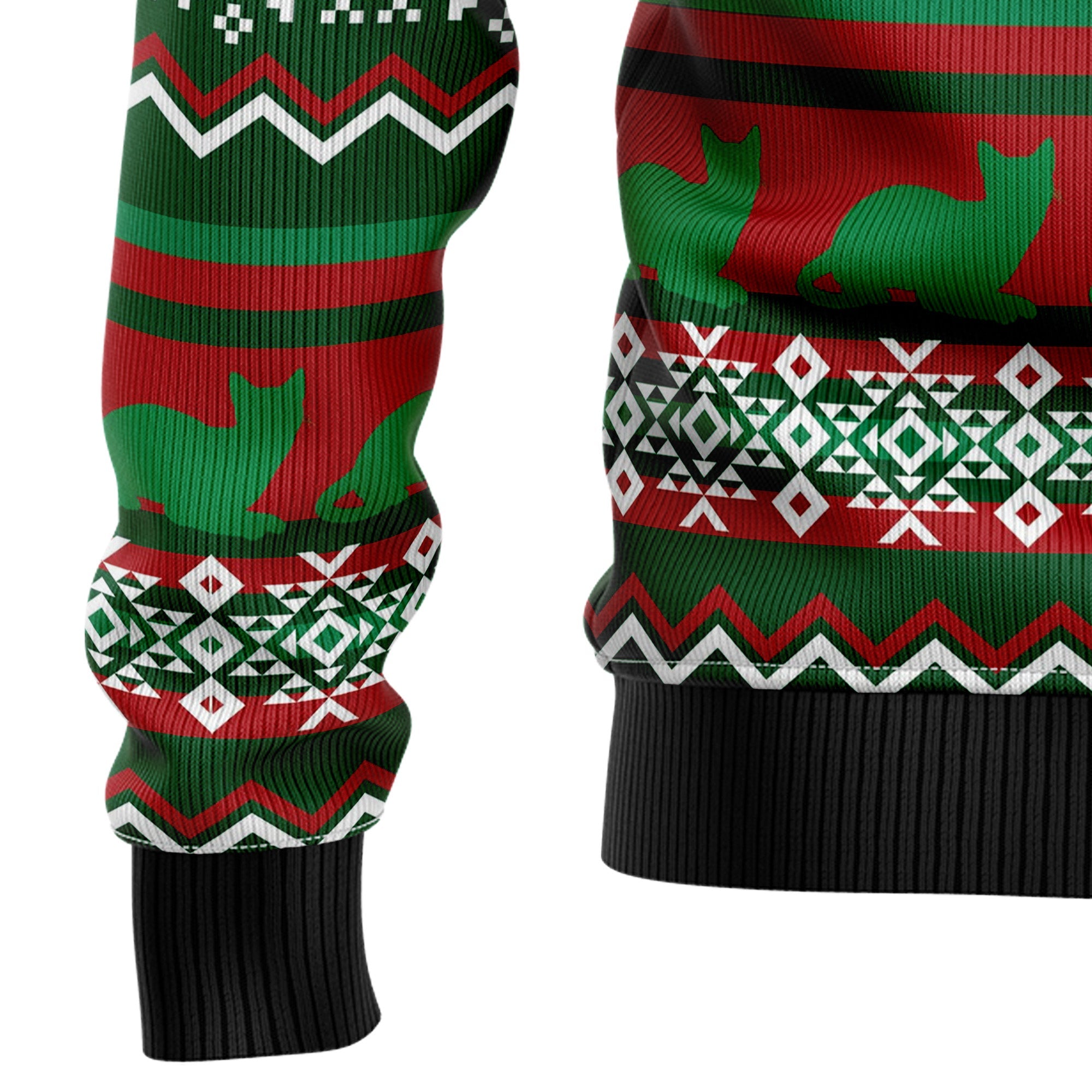 Black Cat What Christmas Ugly Christmas Sweater - Unisex Holiday Party Pullover, Funny Christmas Gift for Men Women