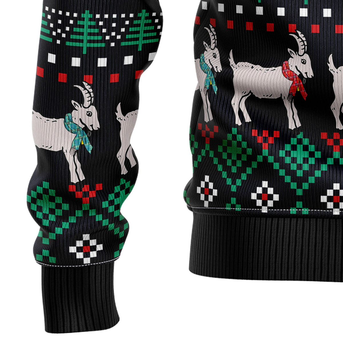 Goat Ugly Christmas Sweater, Cute Farm Animal Holiday Pullover, Festive Christmas Party Outfit and Gift for Goat Lovers