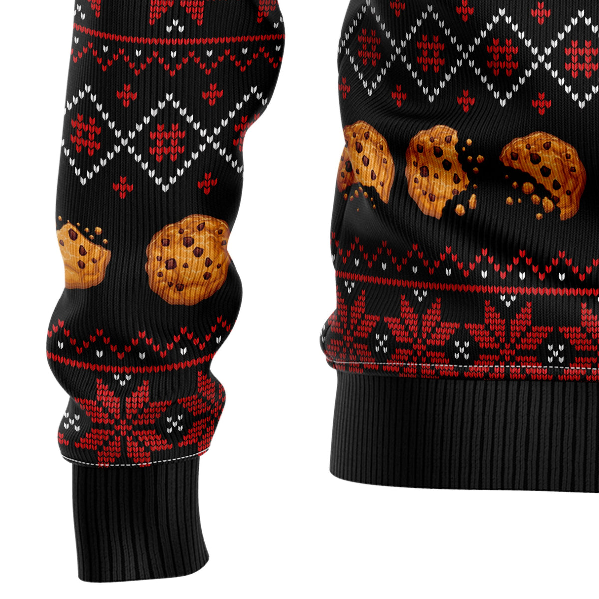 Just Here For The Cookies Christmas Sweater - Funny Ugly Christmas Sweater for Men Women, Unisex Holiday Party Gift