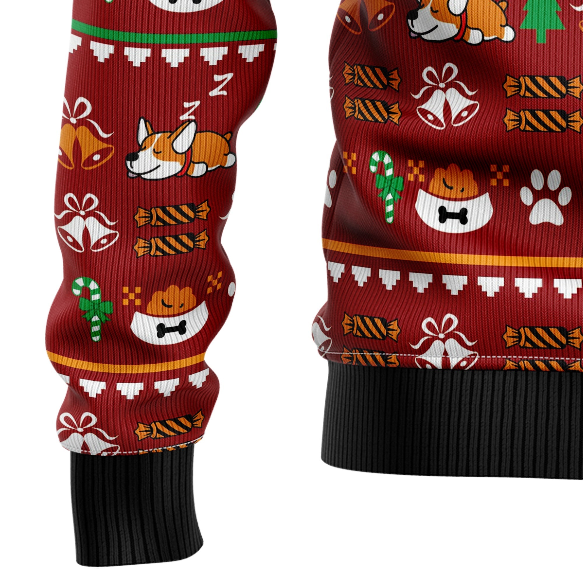 Funny Corgi Merry X-mas Ugly Christmas Sweater - Unisex Holiday Party Pullover, Funny Christmas Gift for Men Women