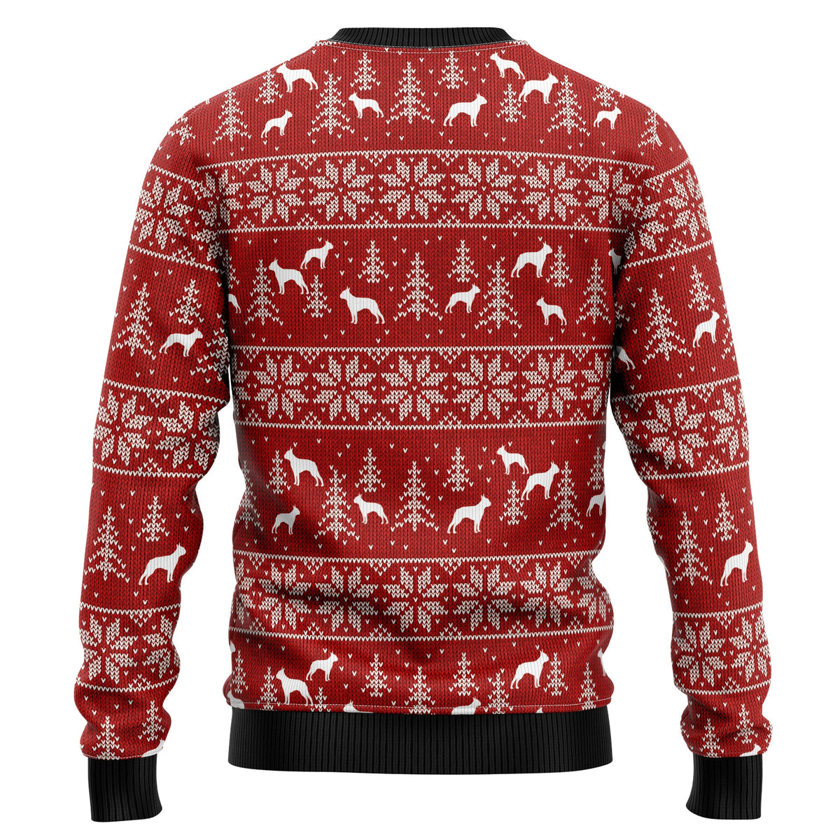 Boston Terrier Christmas Sweater - Funny Ugly Christmas Sweater for Men and Women, Unisex Holiday Party Outfit