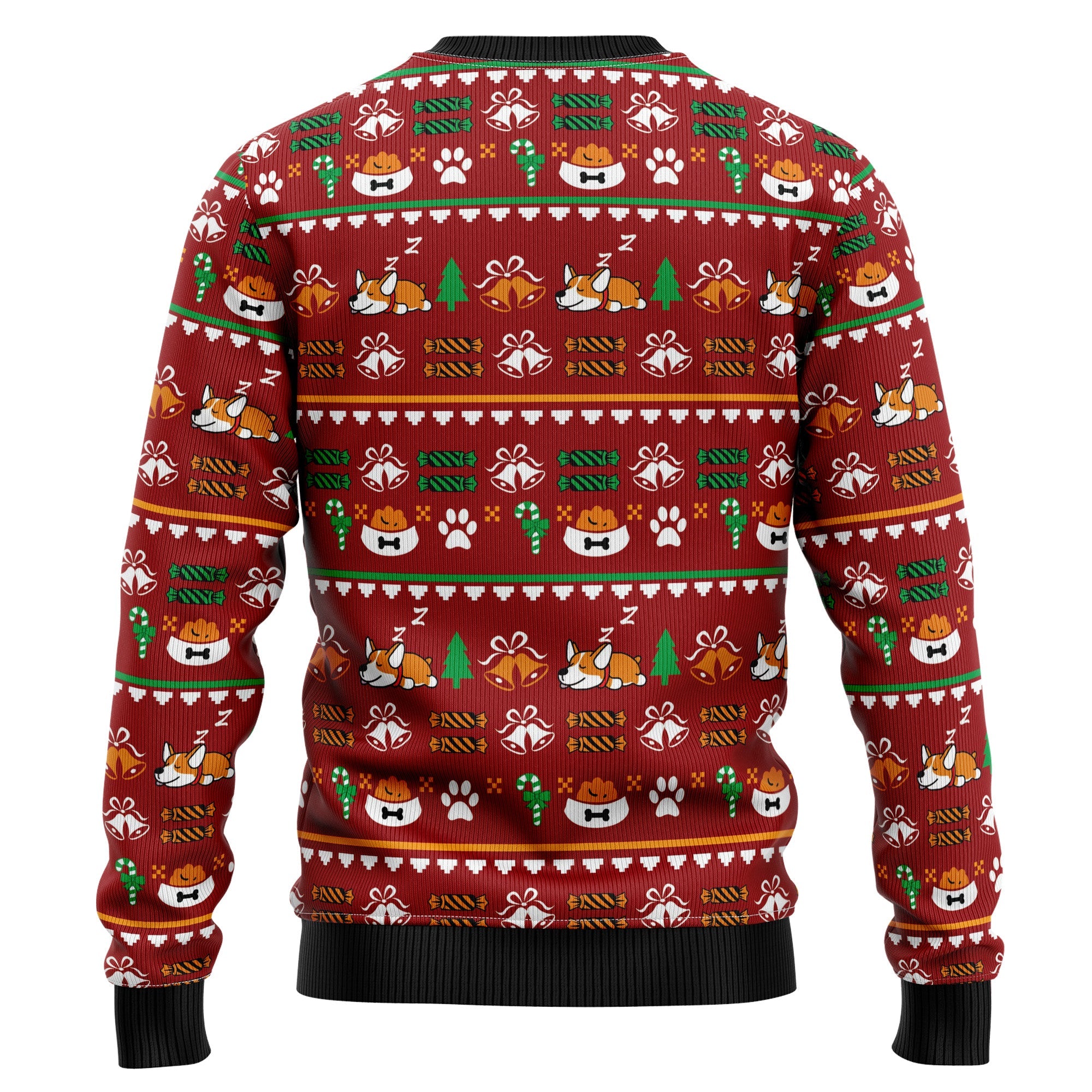 Funny Corgi Merry X-mas Ugly Christmas Sweater - Unisex Holiday Party Pullover, Funny Christmas Gift for Men Women