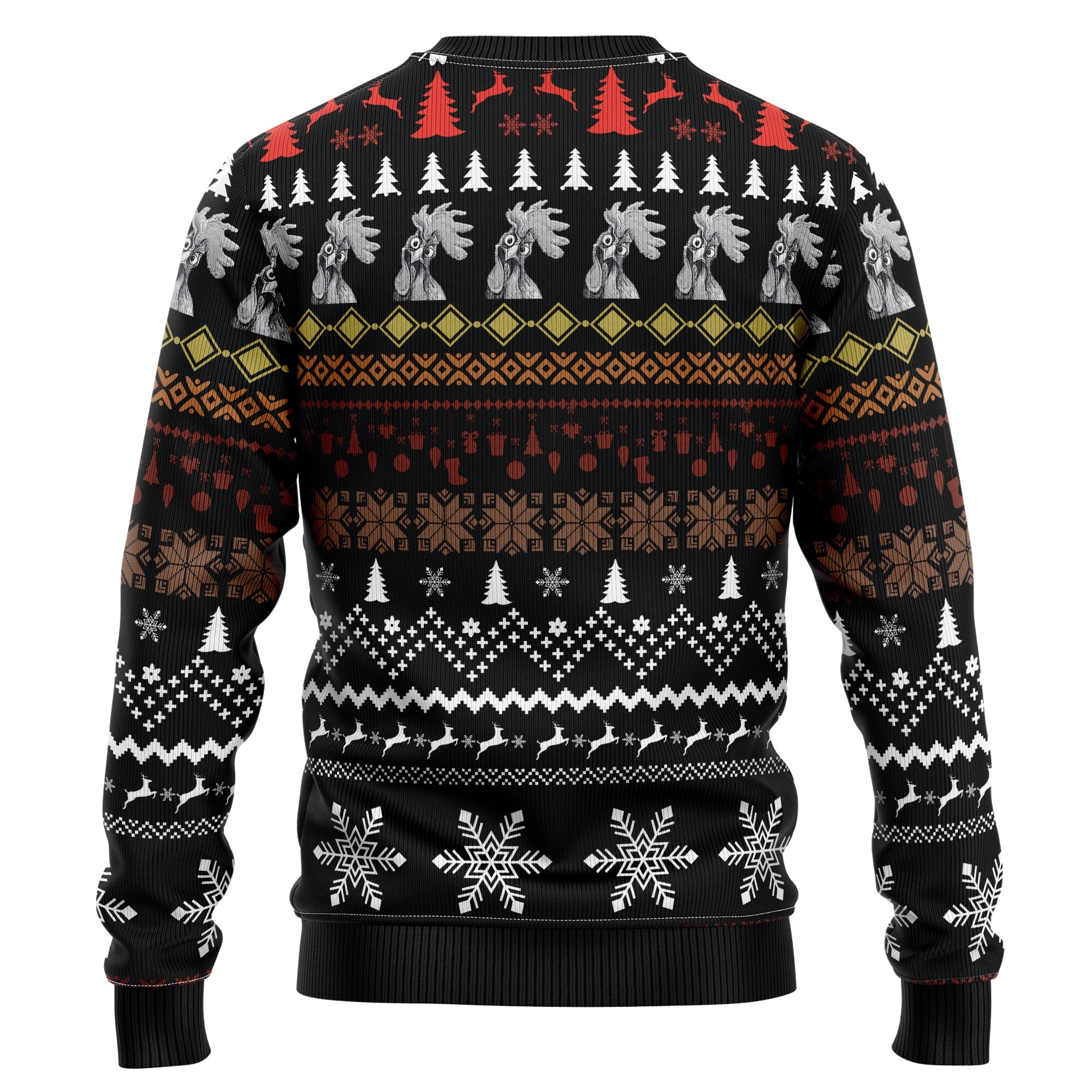 Funny Chicken Ugly Christmas Sweater - Stop Looking At My Cock - Holiday Party Outfit for Men Women, Funny Xmas Gift