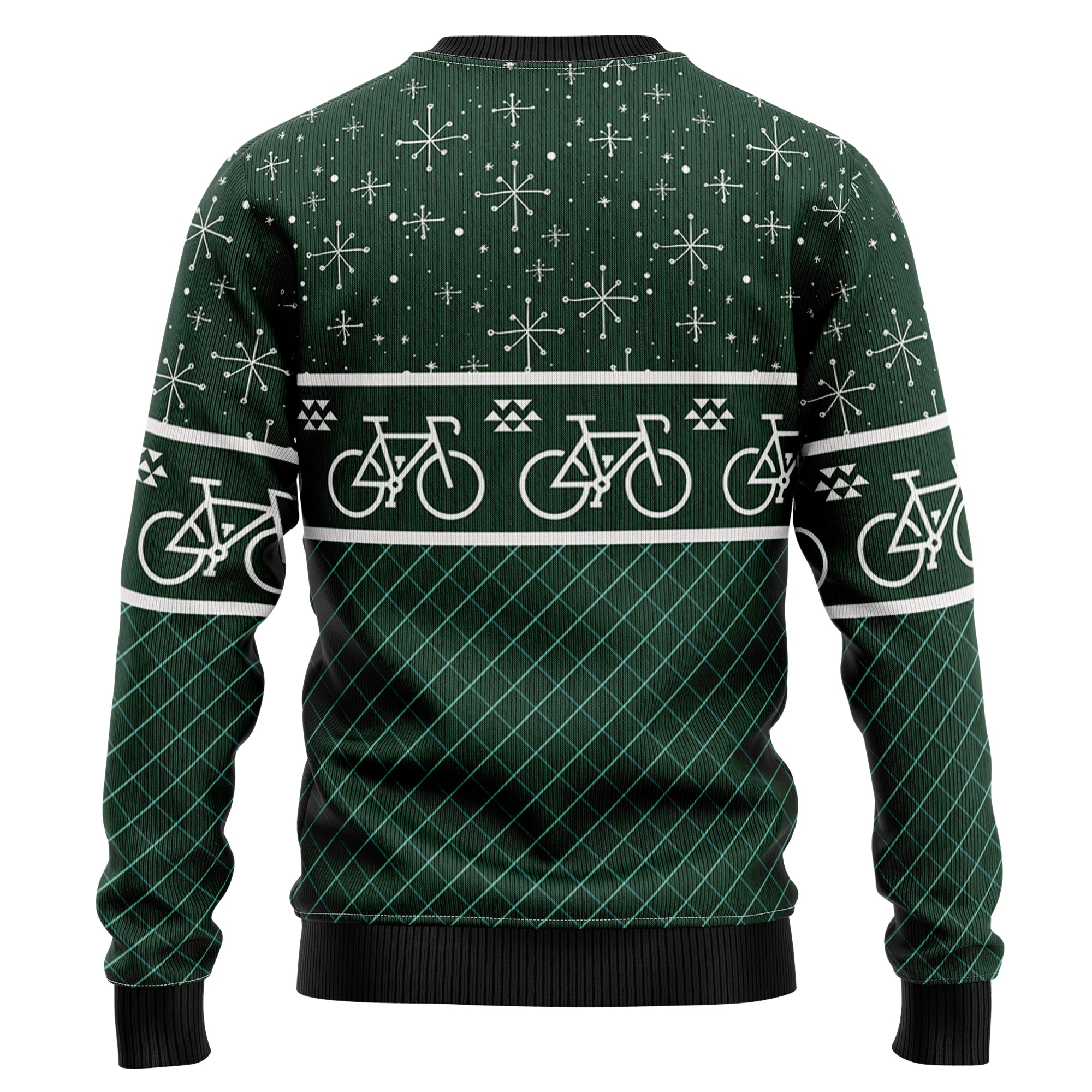 Santa Cycling Ugly Christmas Sweater, Cycling Christmas Sweater, Bicycle Lover Holiday Gift for Men and Women