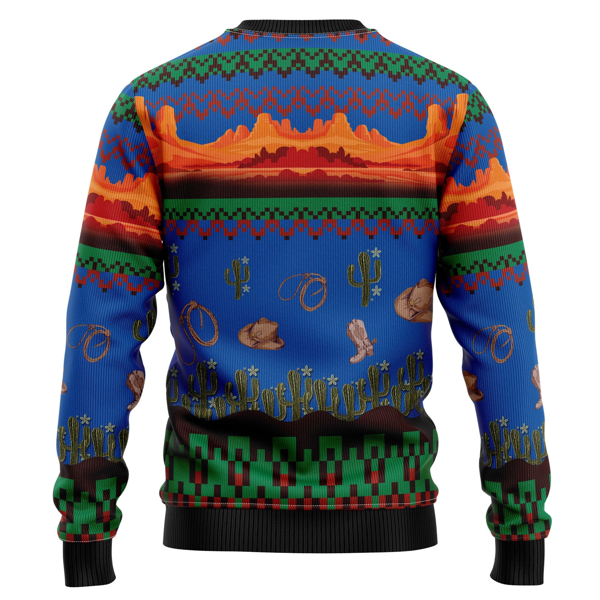 Cowboy Desert Ugly Christmas Sweater - Funny Holiday Party Pullover for Men and Women, Festive Christmas Gift 2026