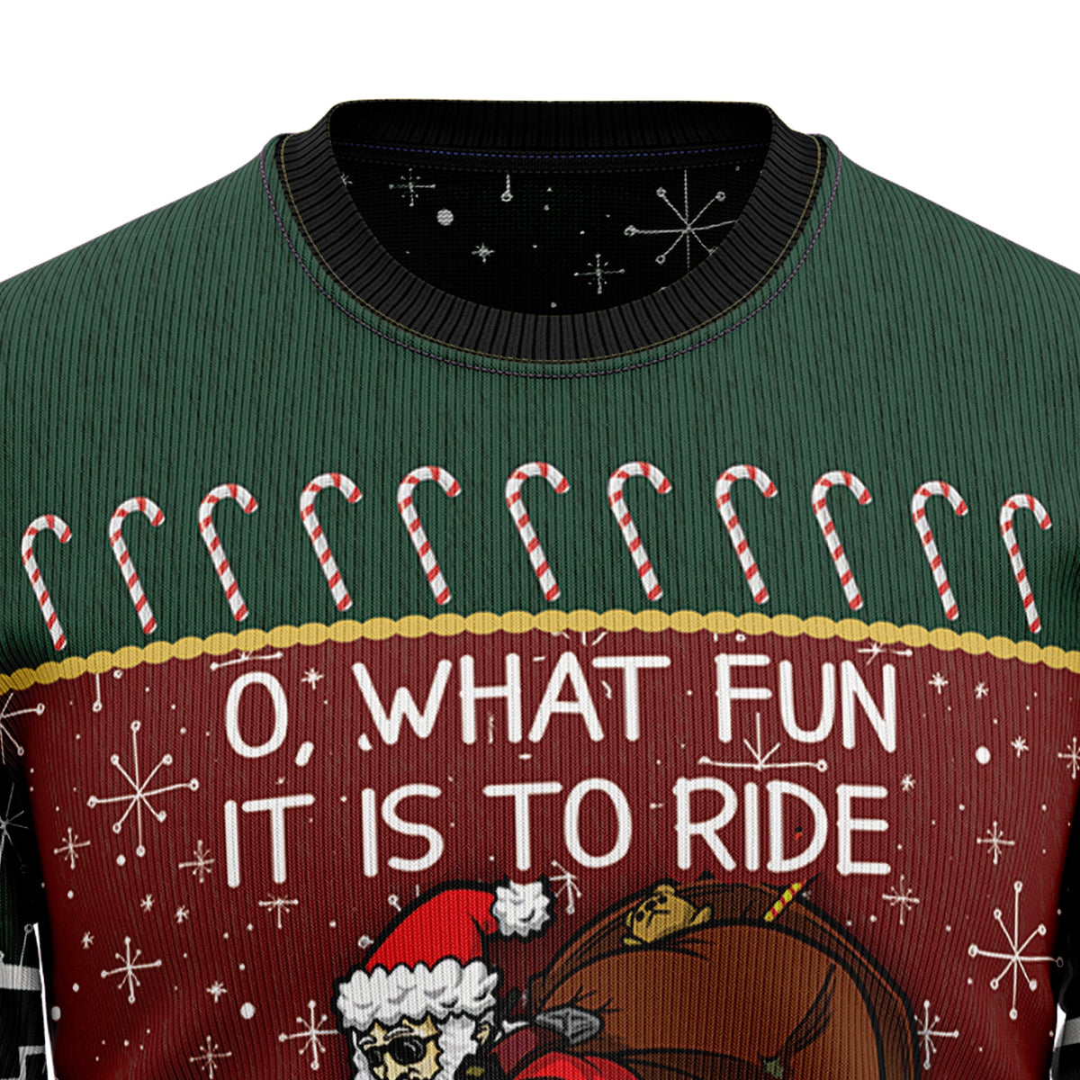 Santa Cycling Ugly Christmas Sweater, Cycling Christmas Sweater, Bicycle Lover Holiday Gift for Men and Women