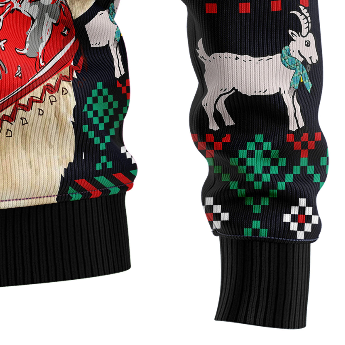 Goat Ugly Christmas Sweater, Cute Farm Animal Holiday Pullover, Festive Christmas Party Outfit and Gift for Goat Lovers