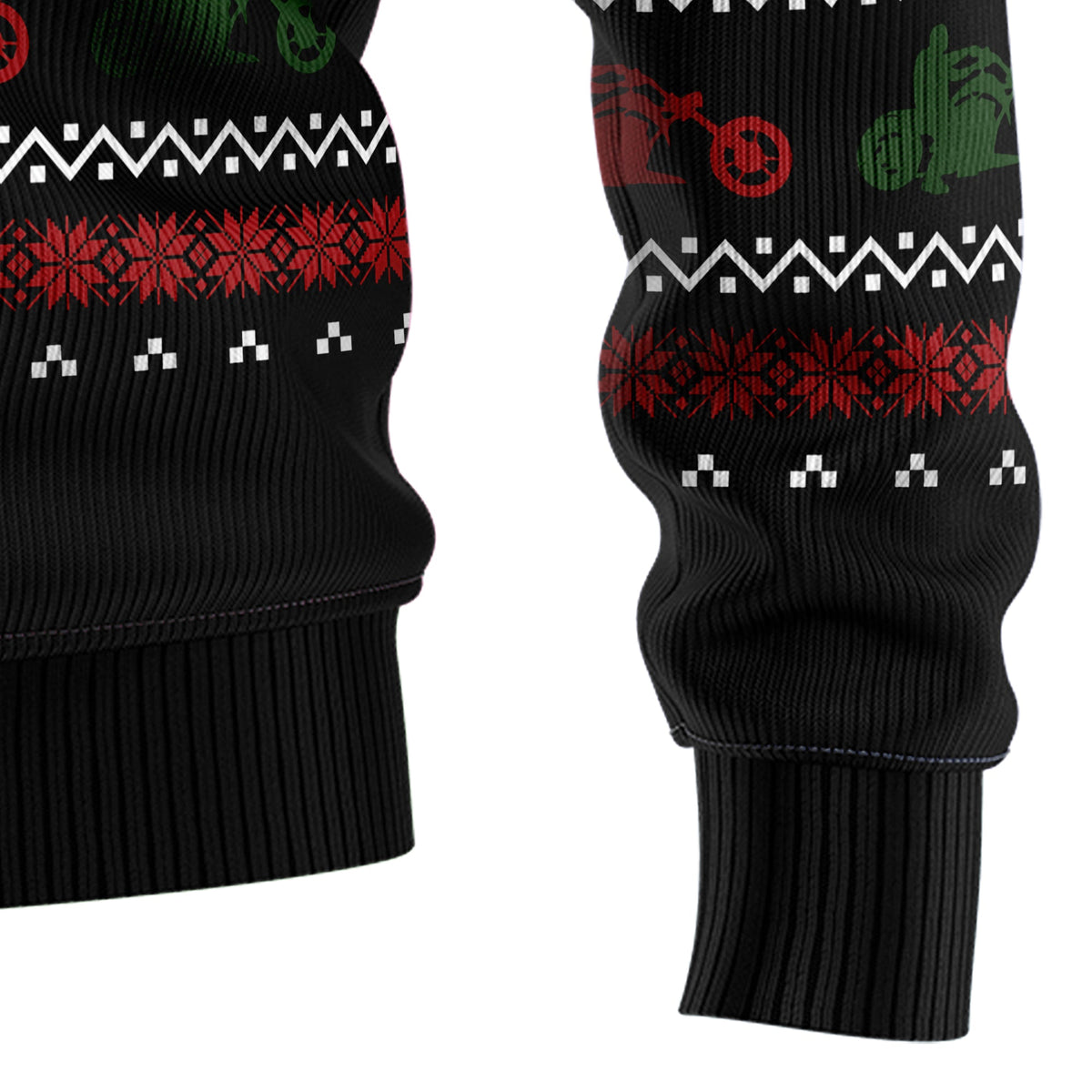 Santa Born To Ride Christmas Sweater - Funny Ugly Christmas Sweater for Men and Women, Unisex Holiday Party Outfit