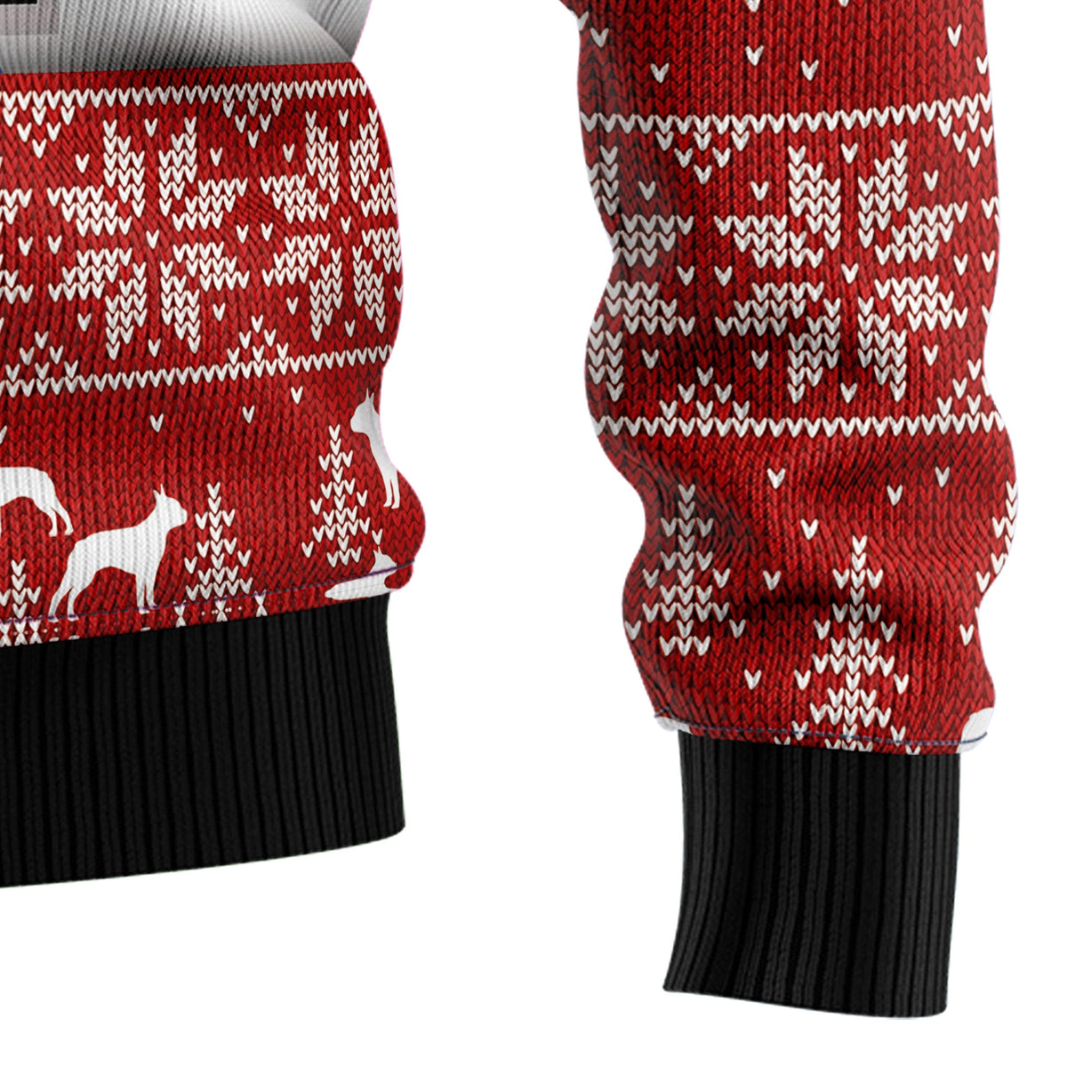 Boston Terrier Christmas Sweater - Funny Ugly Christmas Sweater for Men and Women, Unisex Holiday Party Outfit