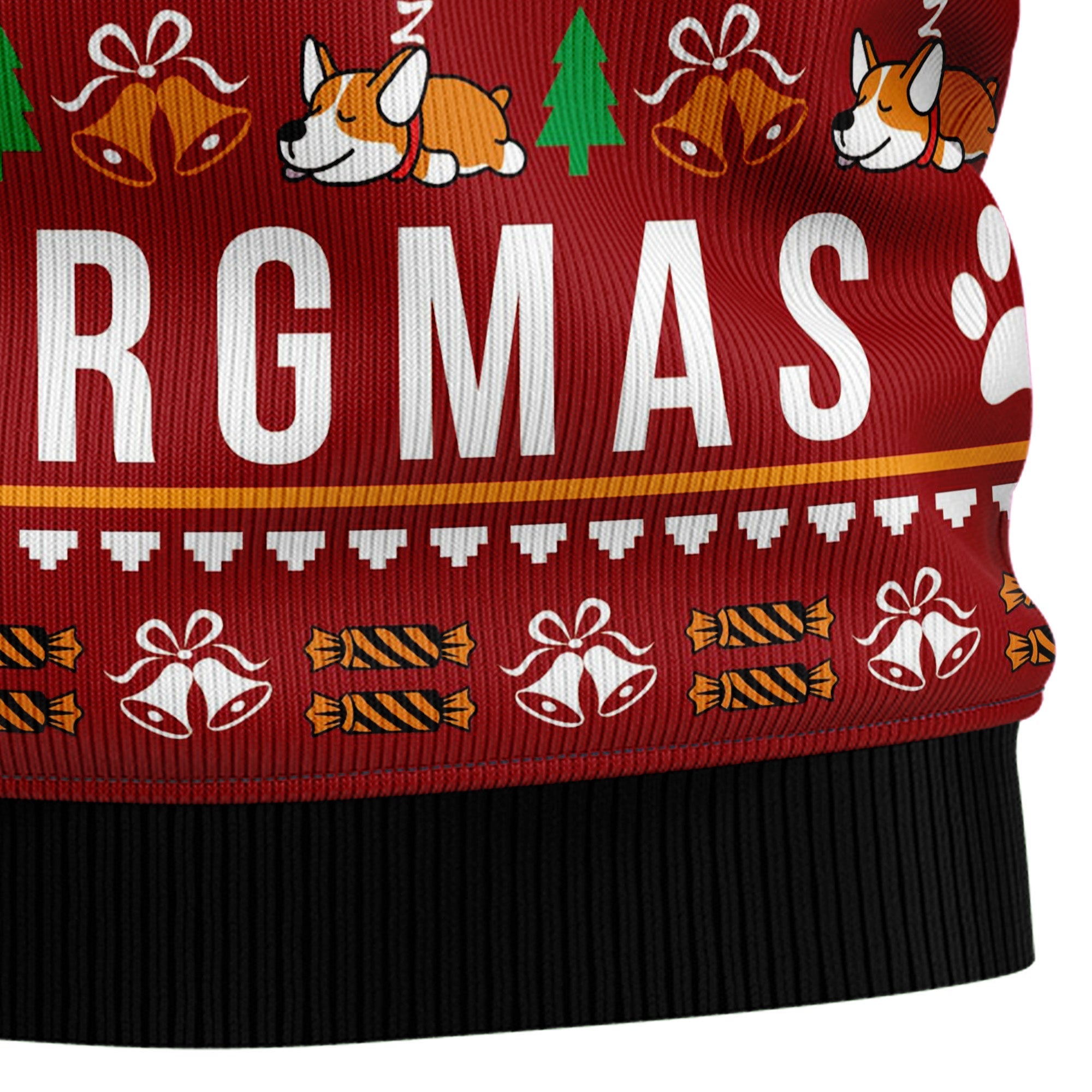 Funny Corgi Merry X-mas Ugly Christmas Sweater - Unisex Holiday Party Pullover, Funny Christmas Gift for Men Women