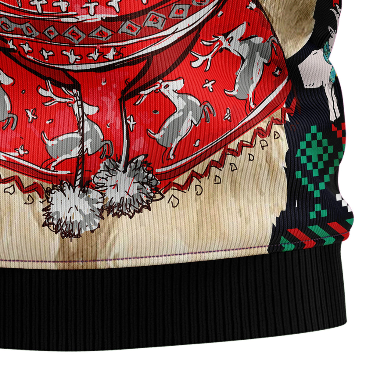 Goat Ugly Christmas Sweater, Cute Farm Animal Holiday Pullover, Festive Christmas Party Outfit and Gift for Goat Lovers