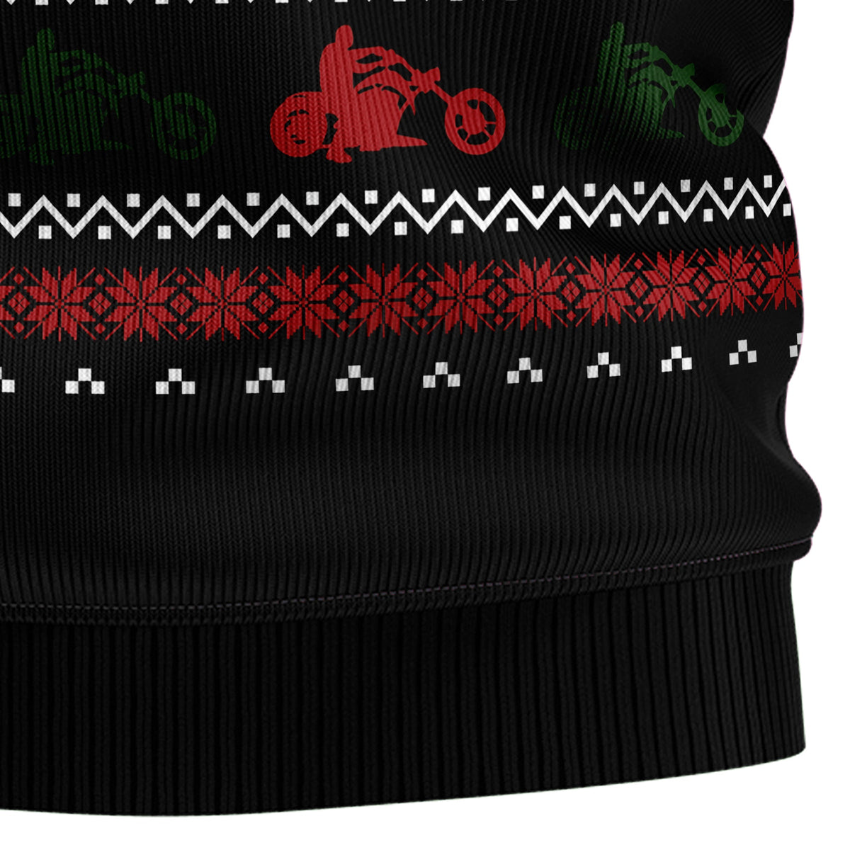 Santa Born To Ride Christmas Sweater - Funny Ugly Christmas Sweater for Men and Women, Unisex Holiday Party Outfit