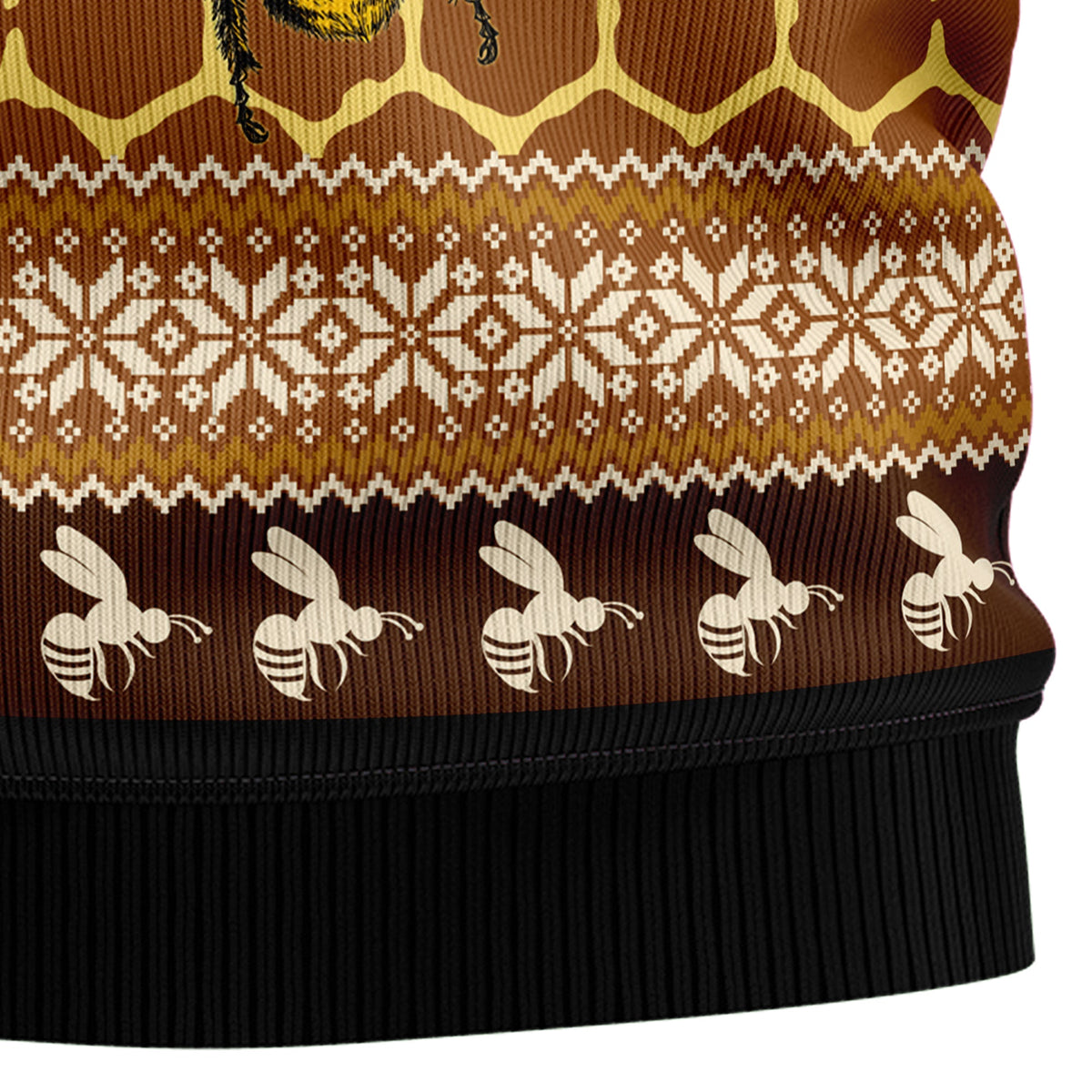 Bee Merry Christmas Sweater - Funny Ugly Christmas Sweater for Men and Women, Unisex Holiday Party Outfit