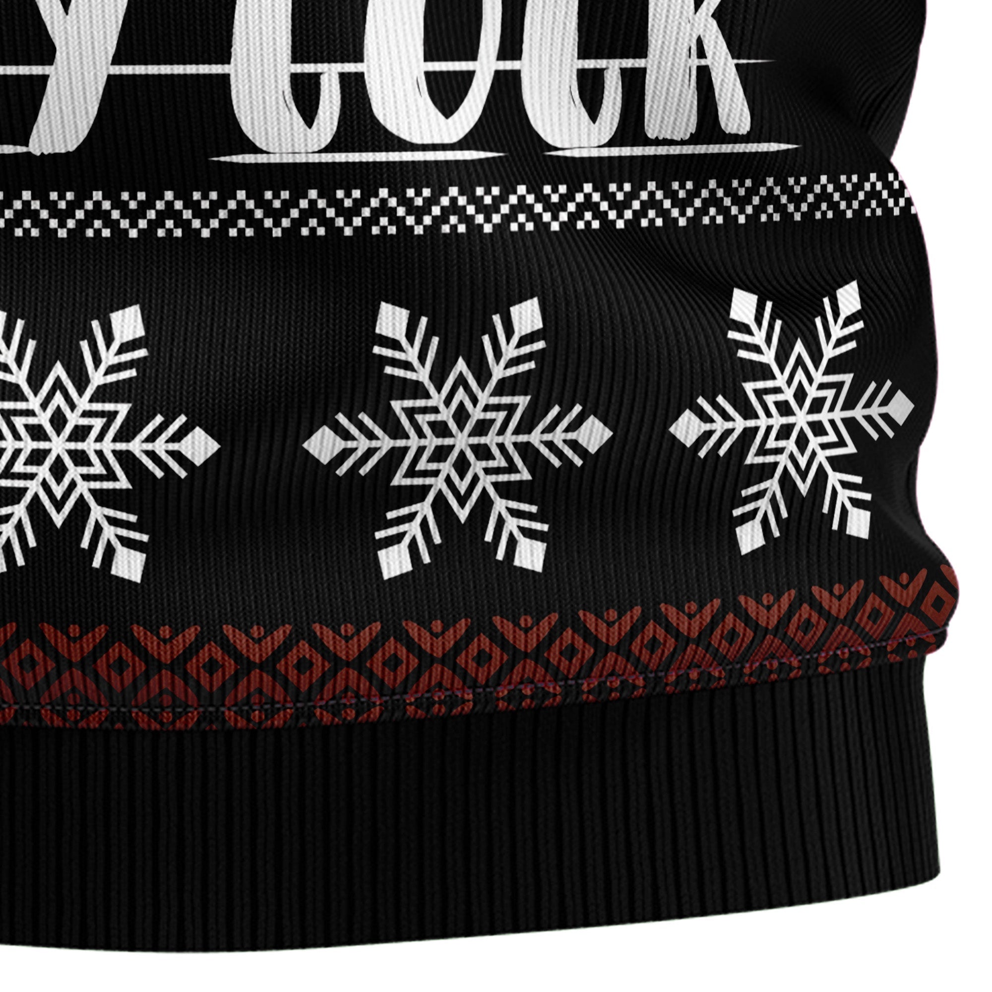Funny Chicken Ugly Christmas Sweater - Stop Looking At My Cock - Holiday Party Outfit for Men Women, Funny Xmas Gift