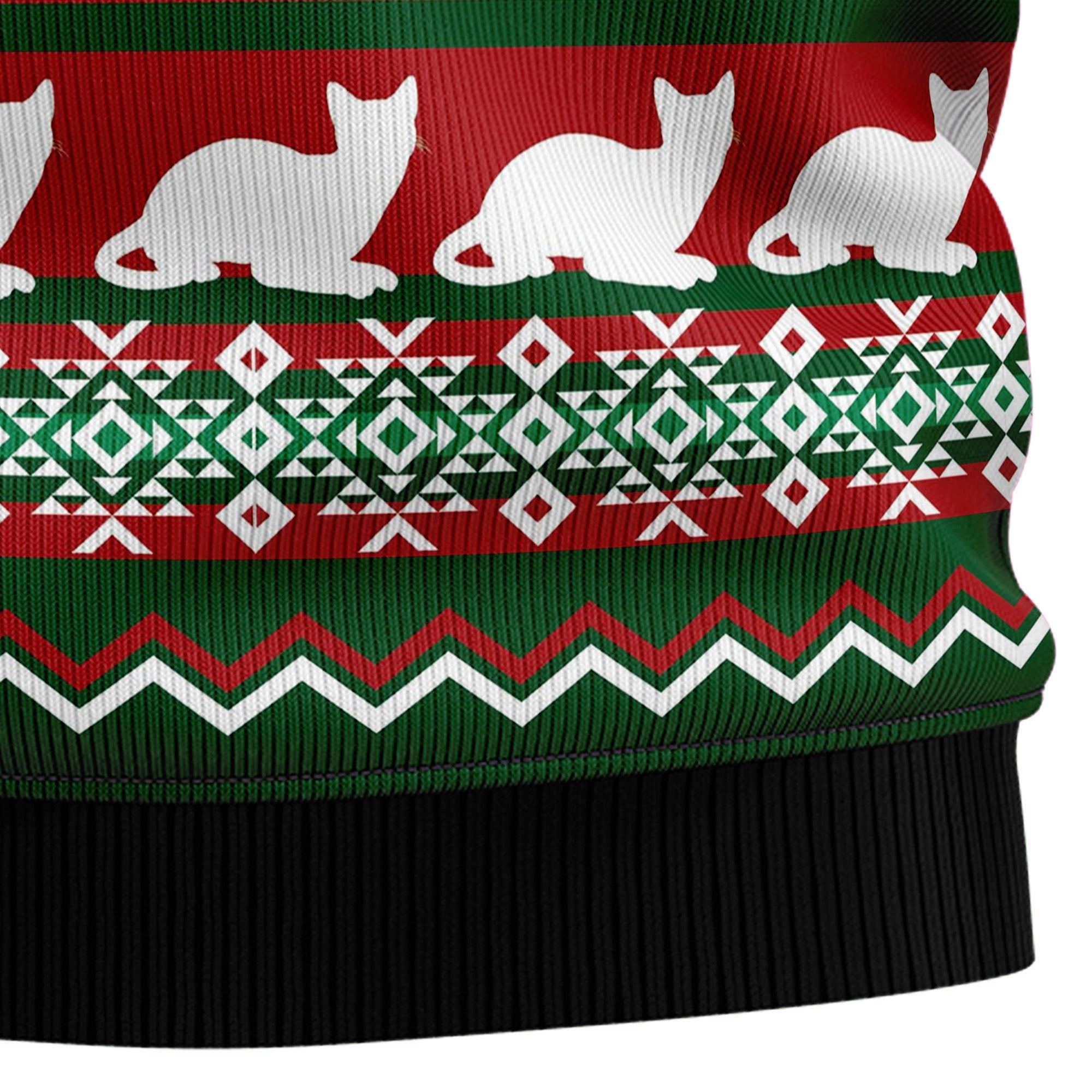 Black Cat What Christmas Ugly Christmas Sweater - Unisex Holiday Party Pullover, Funny Christmas Gift for Men Women