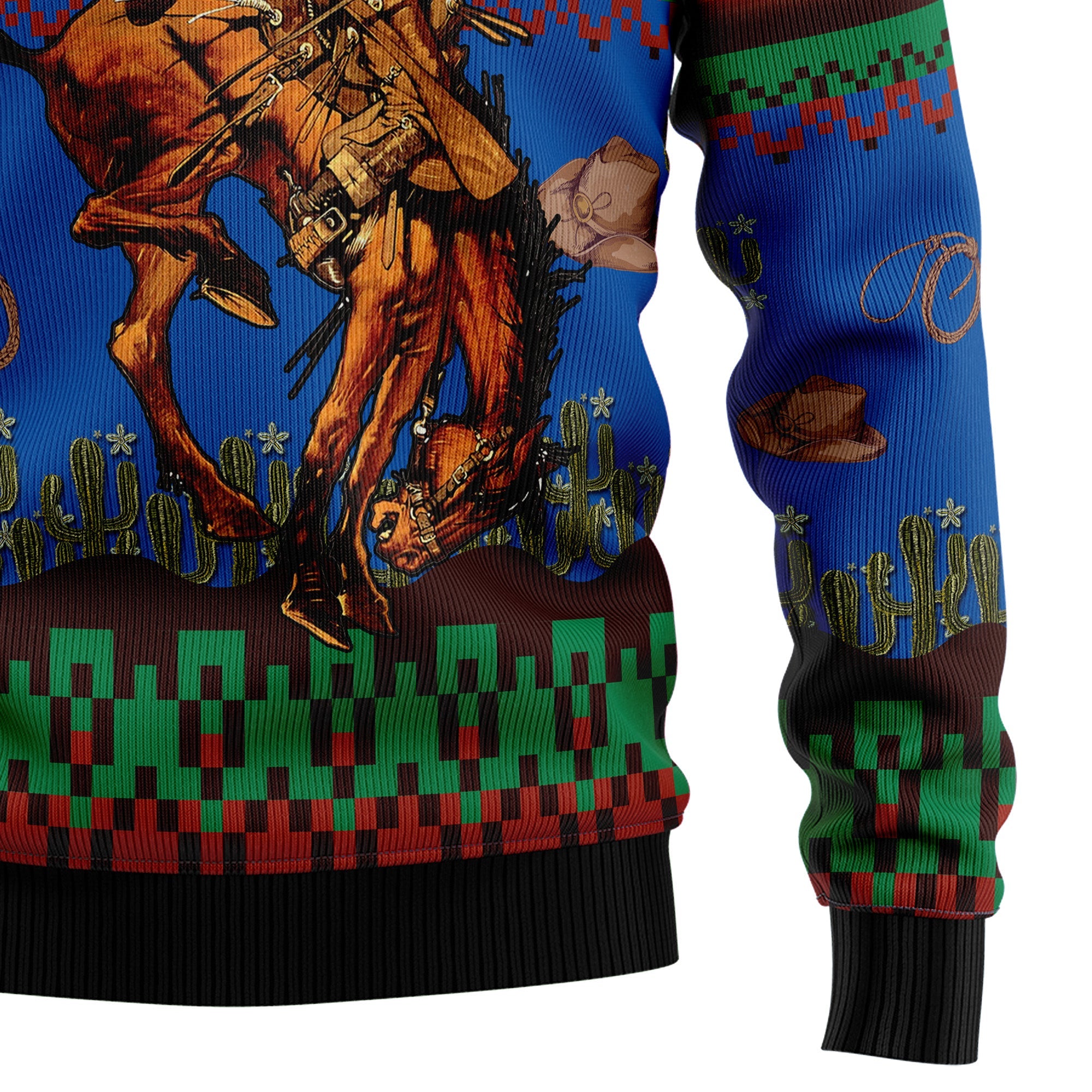 Cowboy Desert Ugly Christmas Sweater - Funny Holiday Party Pullover for Men and Women, Festive Christmas Gift 2026