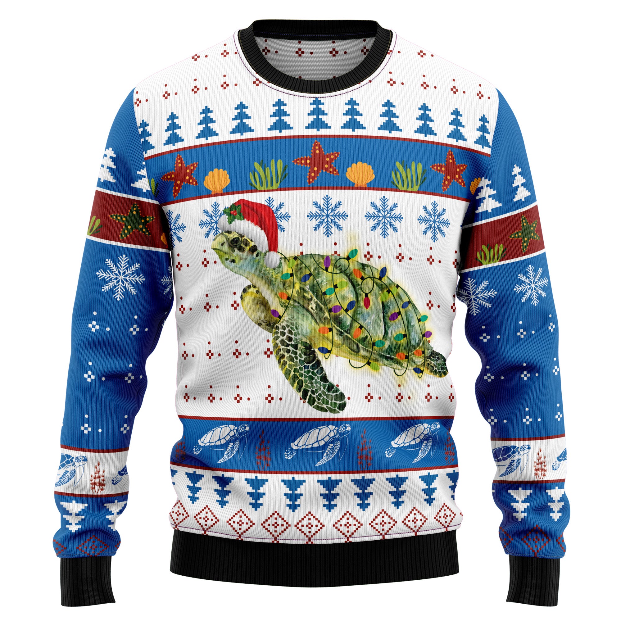 Turtle Ugly Christmas Sweater, Animal Holiday Pullover, Festive Christmas Party Outfit and Winter Gift for Turtle Lovers