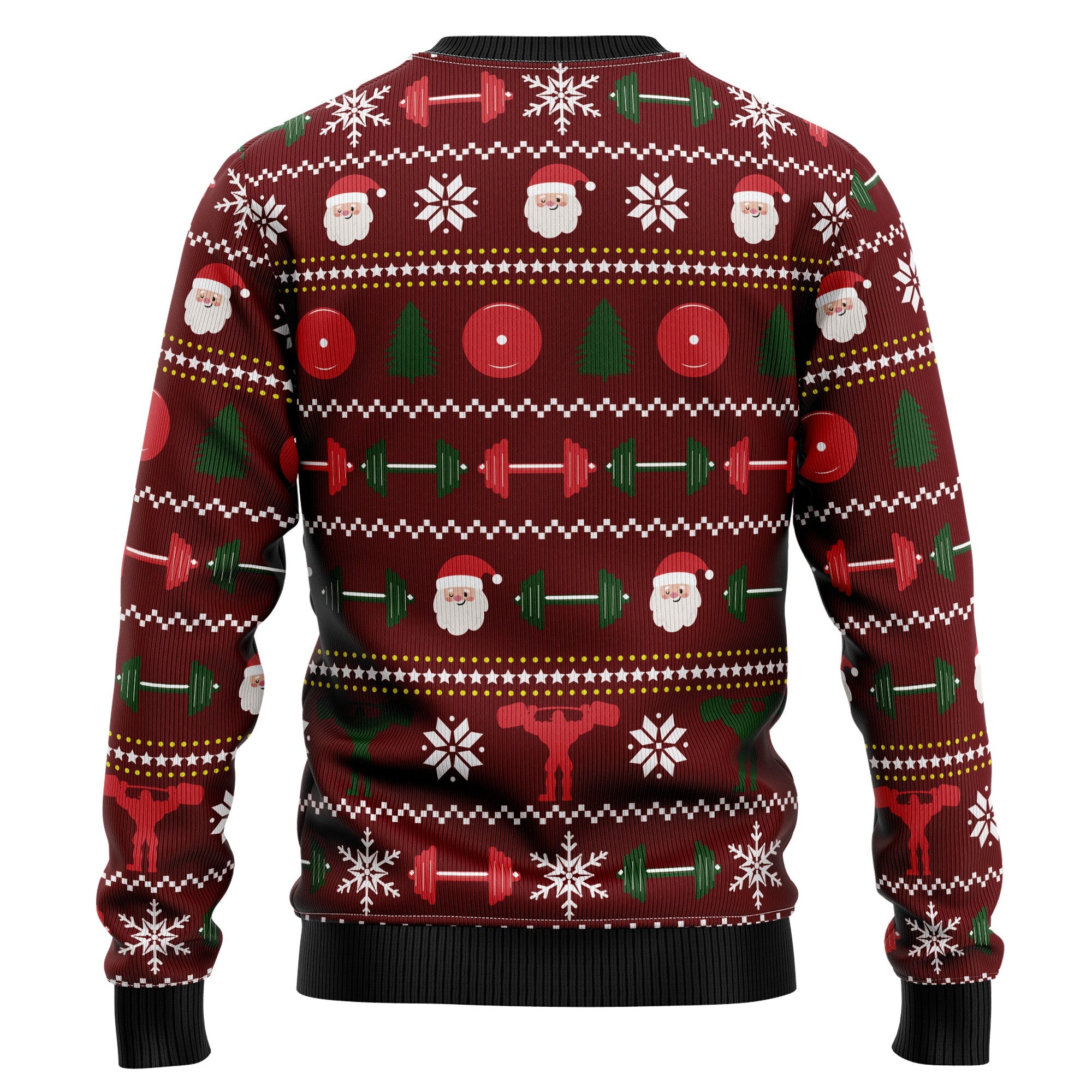 Santa Gym Ugly Christmas Sweater, Let It Swole Fitness Holiday Pullover, Christmas Gift for Gym Lovers and Weightlifters