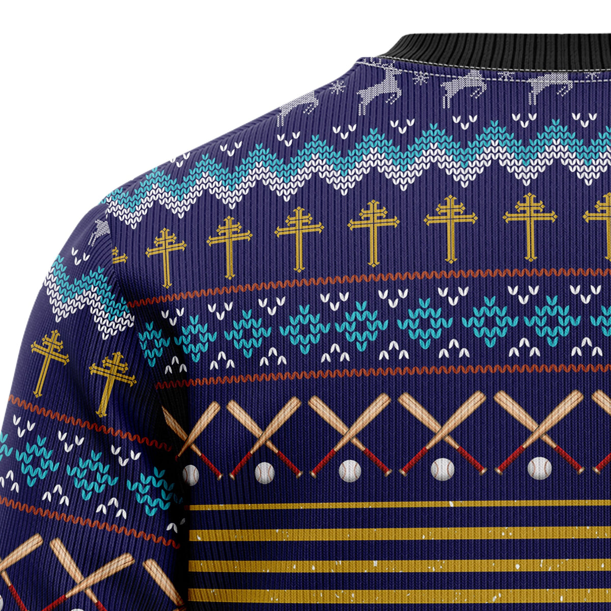 Baseball Jesus Save Ugly Christmas Sweater, Baseball Christmas Sweater, Sports Holiday Gift for Men and Women