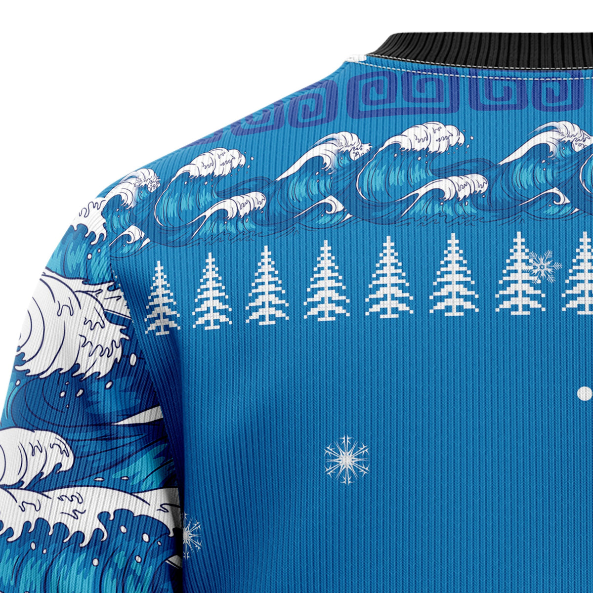 Surfer Swell Christmas Sweater - Funny Ugly Christmas Sweater for Men and Women, Unisex Holiday Party Outfit