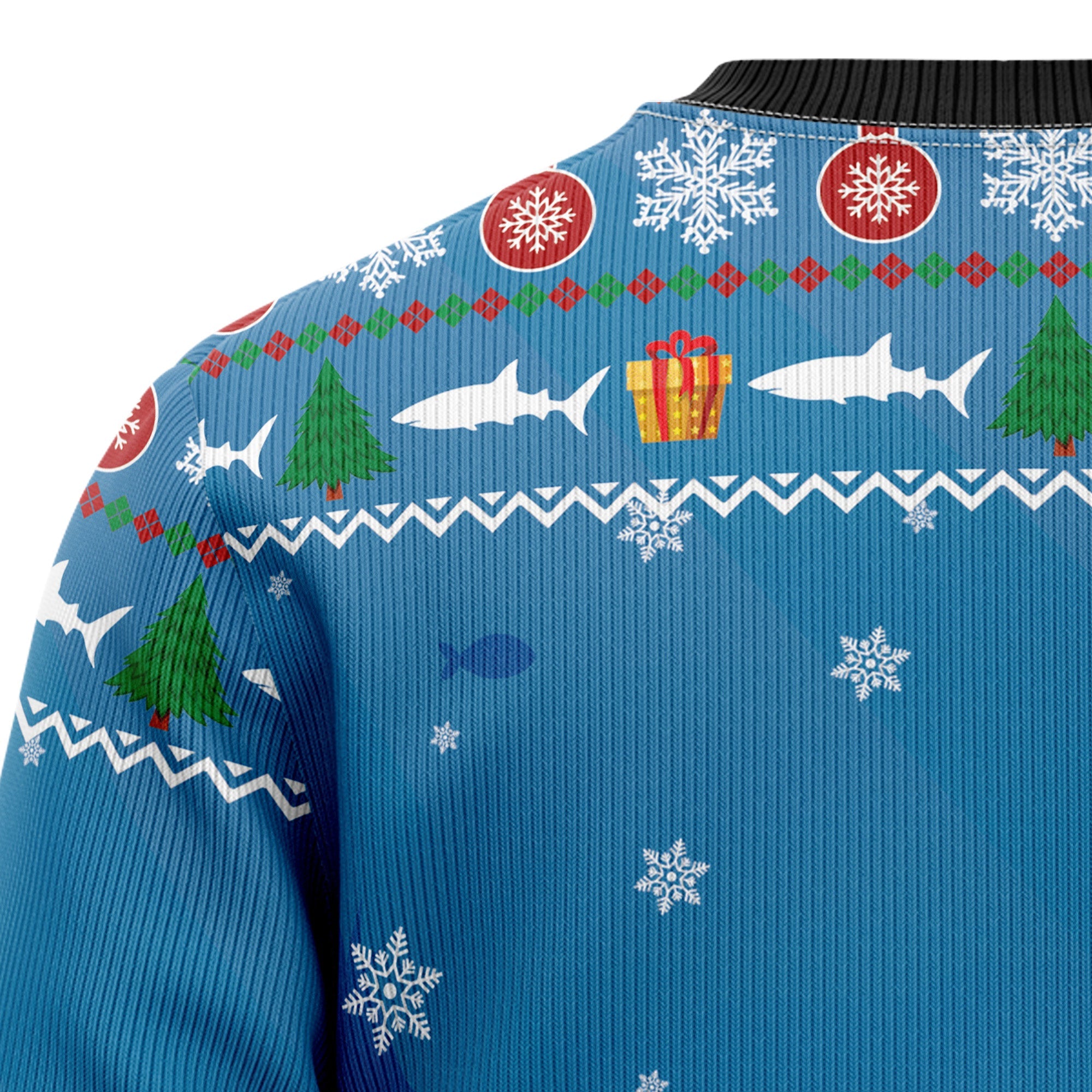 Shark Holly Jawly Christmas Ugly Christmas Sweater for Men and Women, Funny Holiday Party Outfit, Festive Christmas Gift