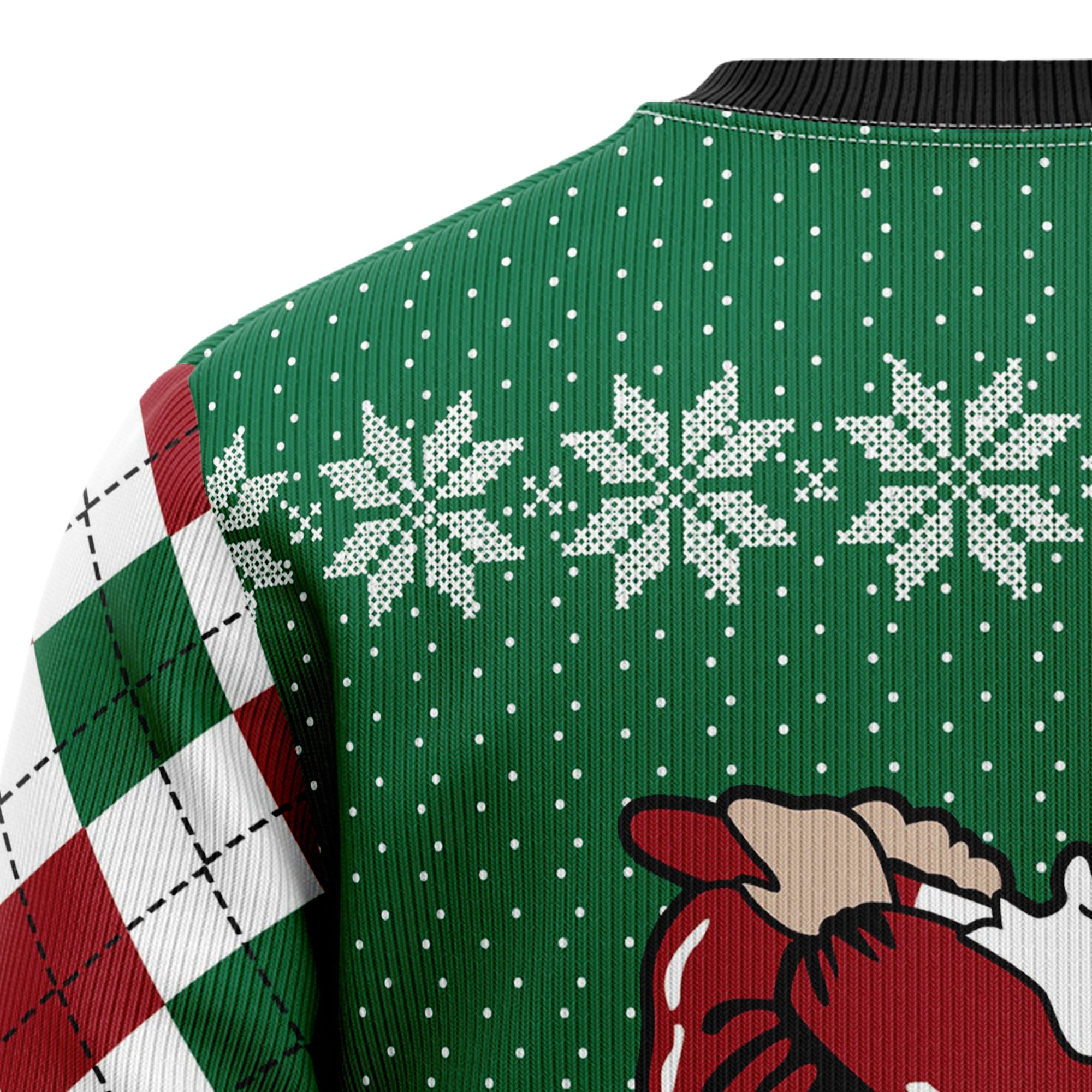 Golfer Santa Ugly Christmas Sweater, Funny Golf Christmas Sweater for Men, Holiday Party Outfit and Christmas Gift for Golf Lovers