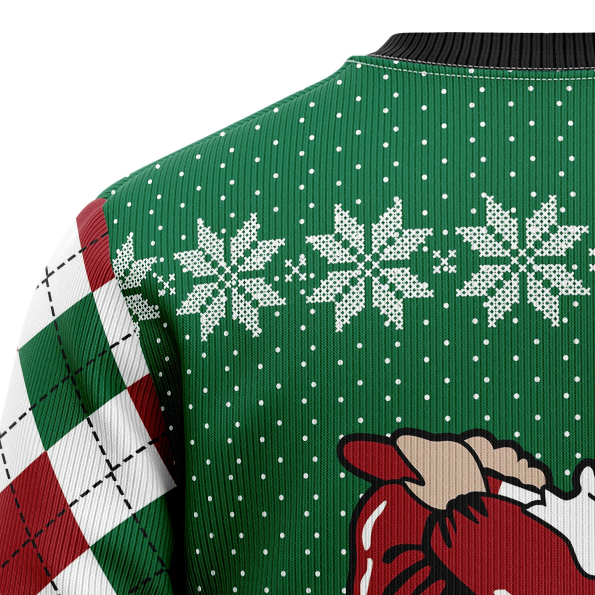 Golfer Santa Ugly Christmas Sweater, Funny Golf Christmas Sweater for Men, Holiday Party Outfit and Christmas Gift for Golf Lovers